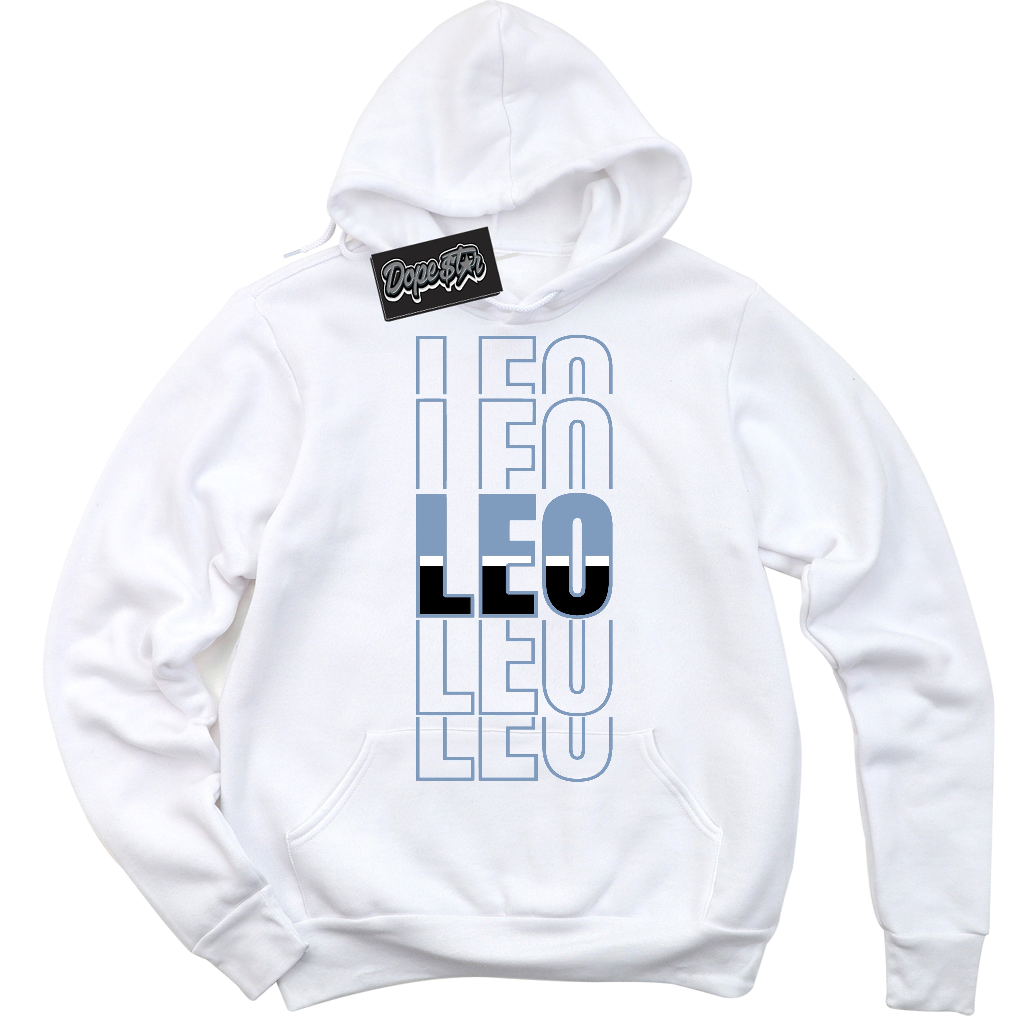 Cool White Hoodie with “ Leo ” design that Perfectly Matches Reverse Oreo 6s Sneakers.