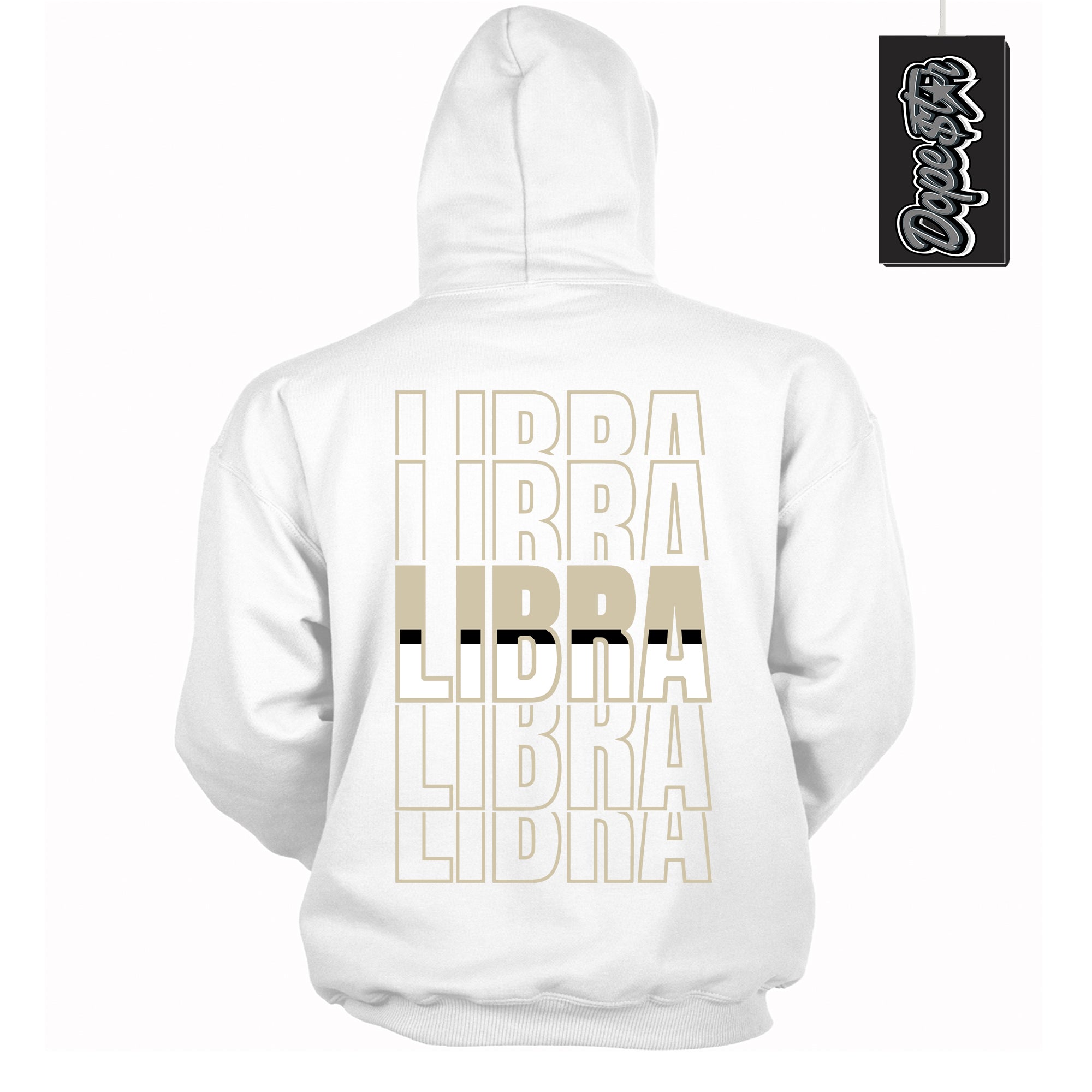 Cool White Hoodie with “ Libra ” design that Perfectly Matches Gratitude 11s Sneakers.