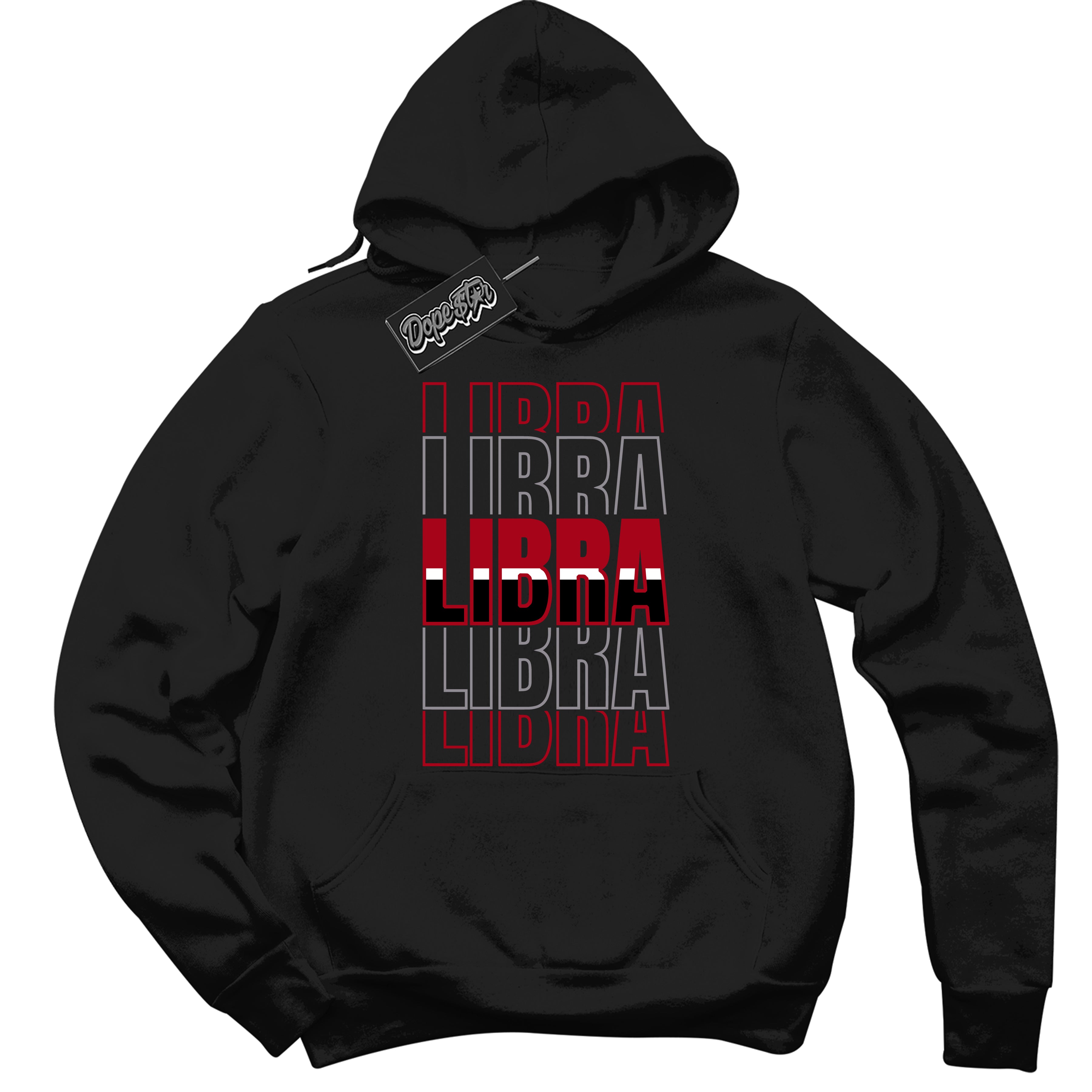 Cool Black Hoodie with “ Libra ” design that Perfectly Matches Bred Reimagined 4s Jordans.