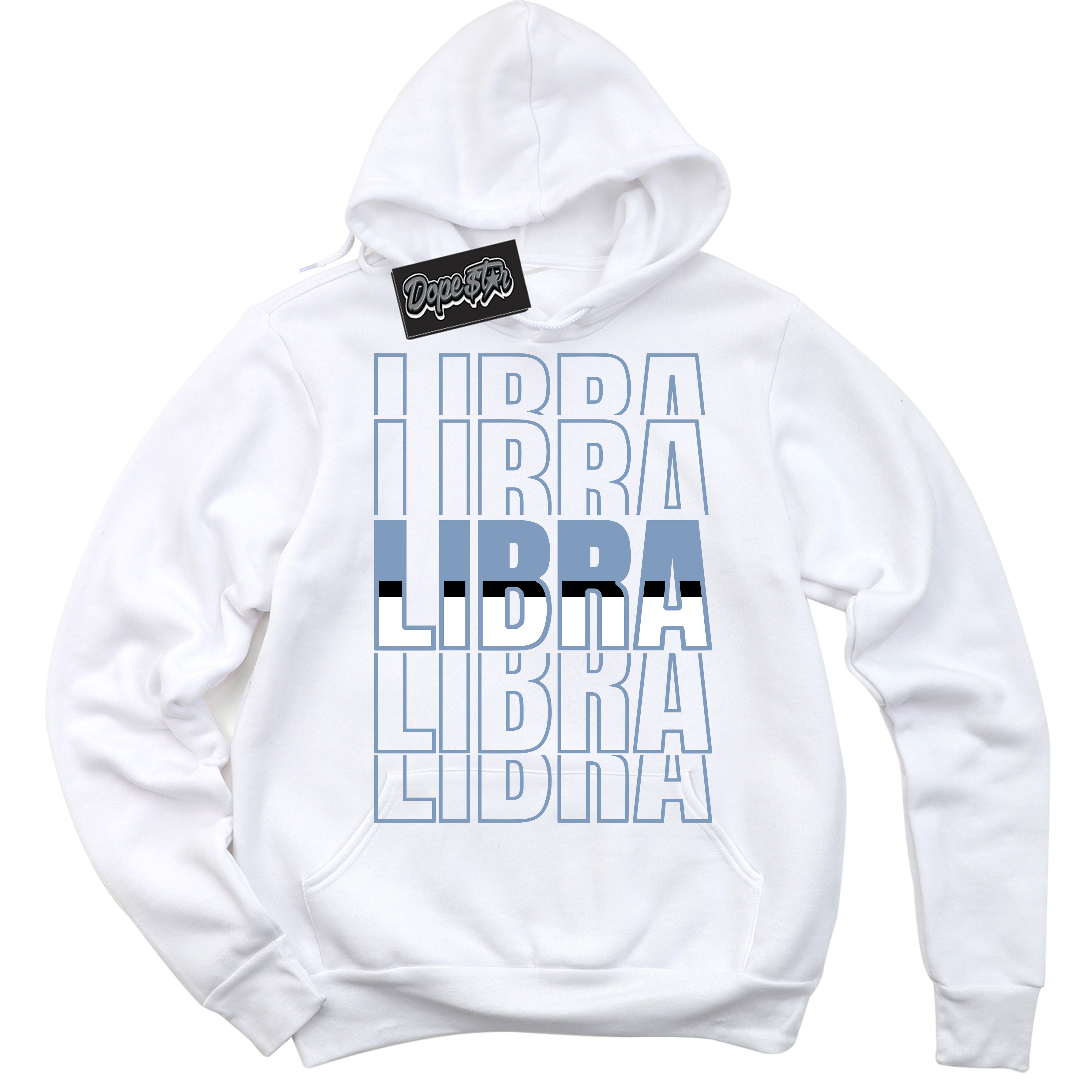Cool White Hoodie with “ Libra ” design that Perfectly Matches Reverse Oreo 6s Sneakers.