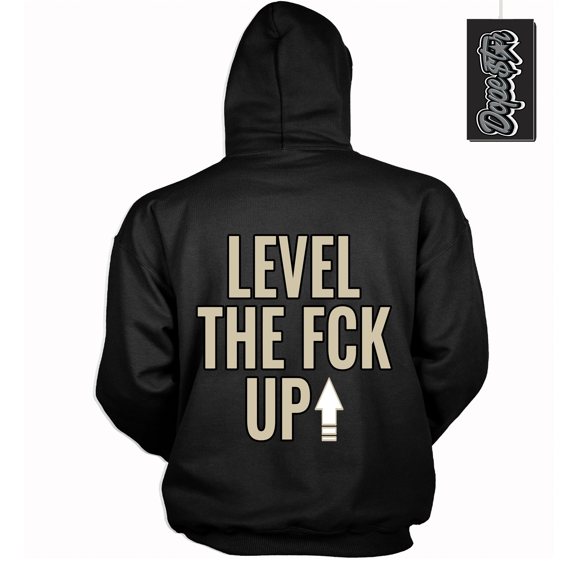 Cool Black Hoodie with “ Level The Fck Up ” design that Perfectly Matches Gratitude 11s Sneakers.