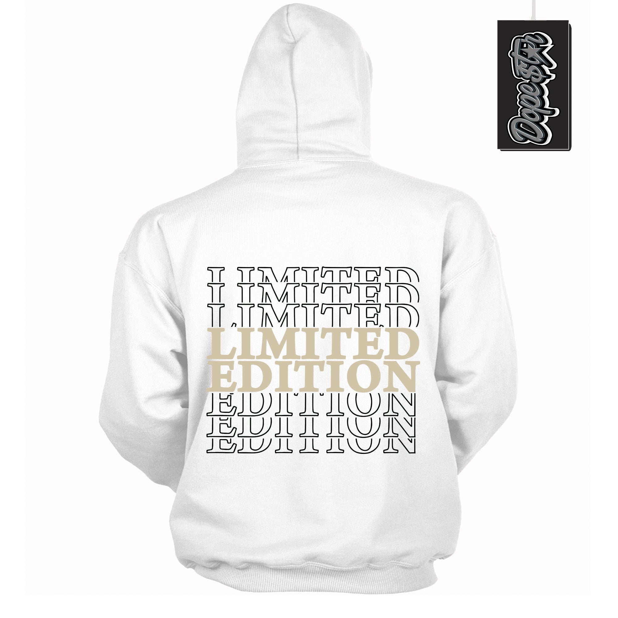 Cool White Hoodie with “ Limited Edition ” design that Perfectly Matches Gratitude 11s Sneakers.