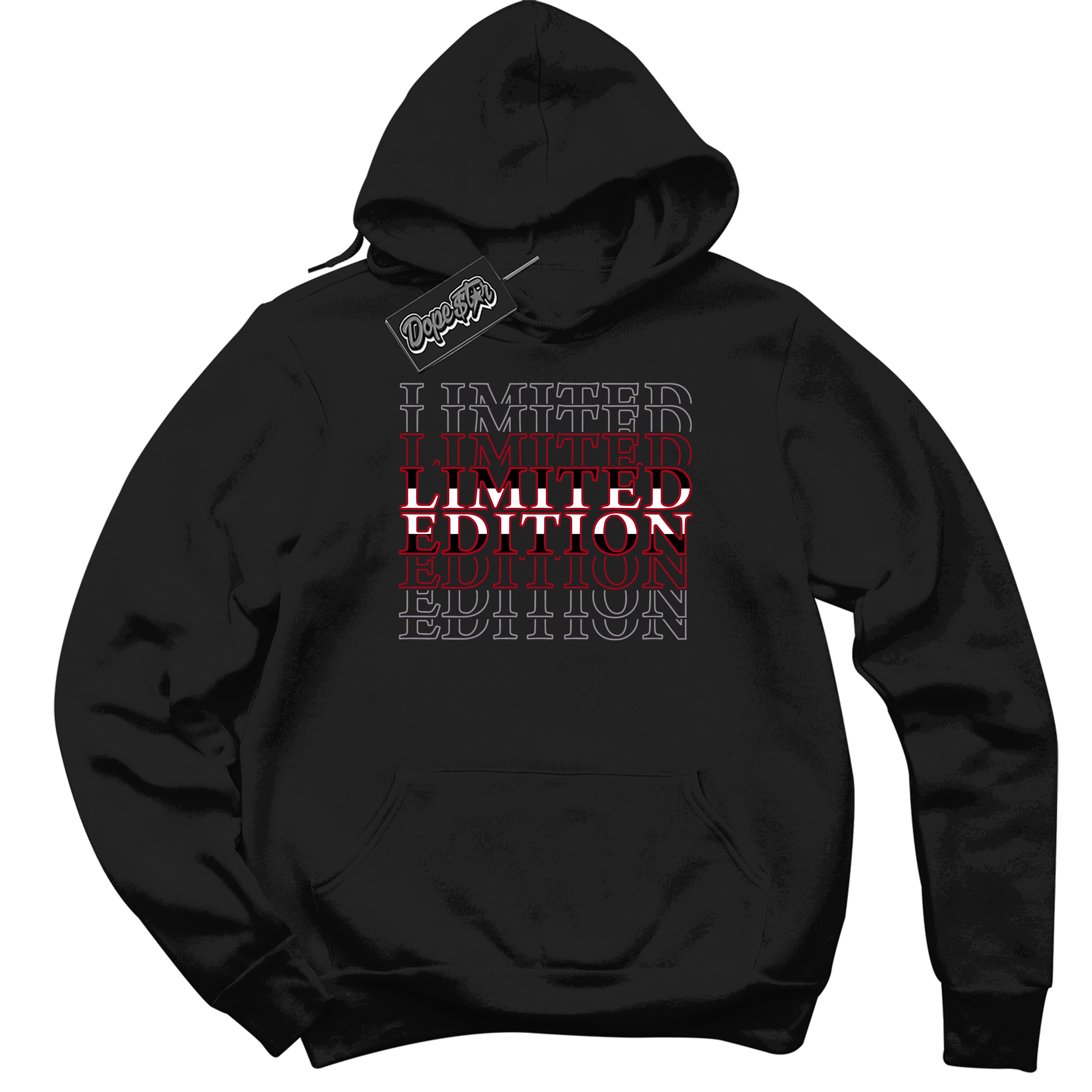 Cool Black Hoodie with “ Limited Edition ” design that Perfectly Matches Bred Reimagined 4s Jordans.