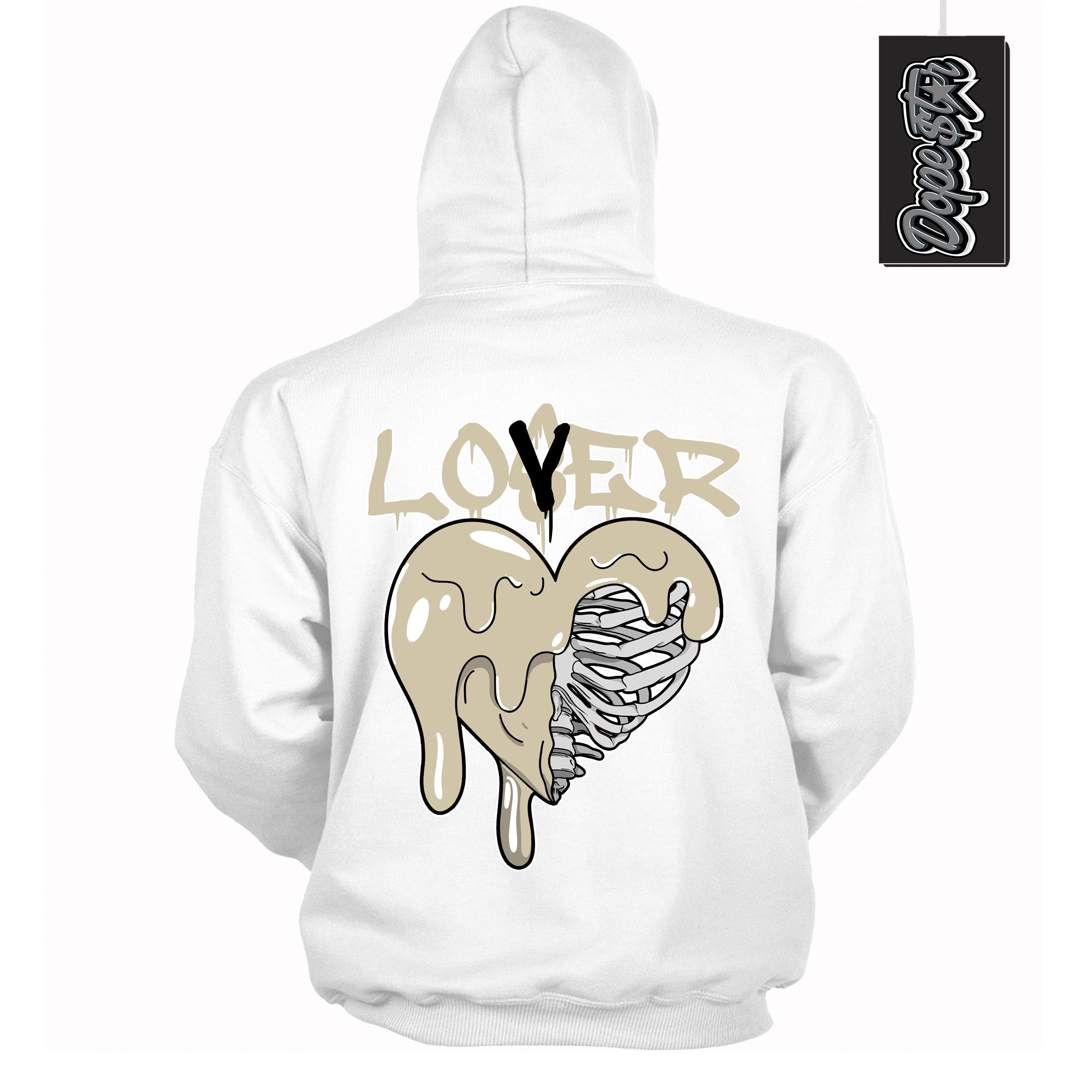 Cool White Hoodie with “ Lover Loser ” design that Perfectly Matches Gratitude 11s Sneakers.