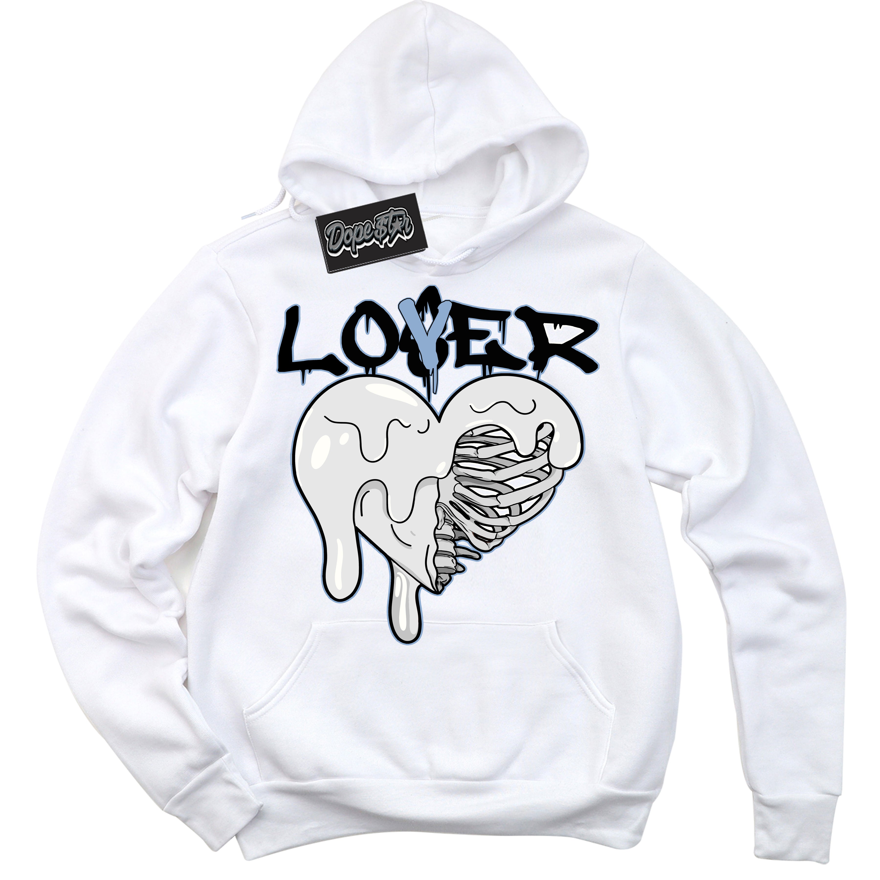 Cool White Hoodie with “ Lover Loser ” design that Perfectly Matches Reverse Oreo 6s Sneakers.