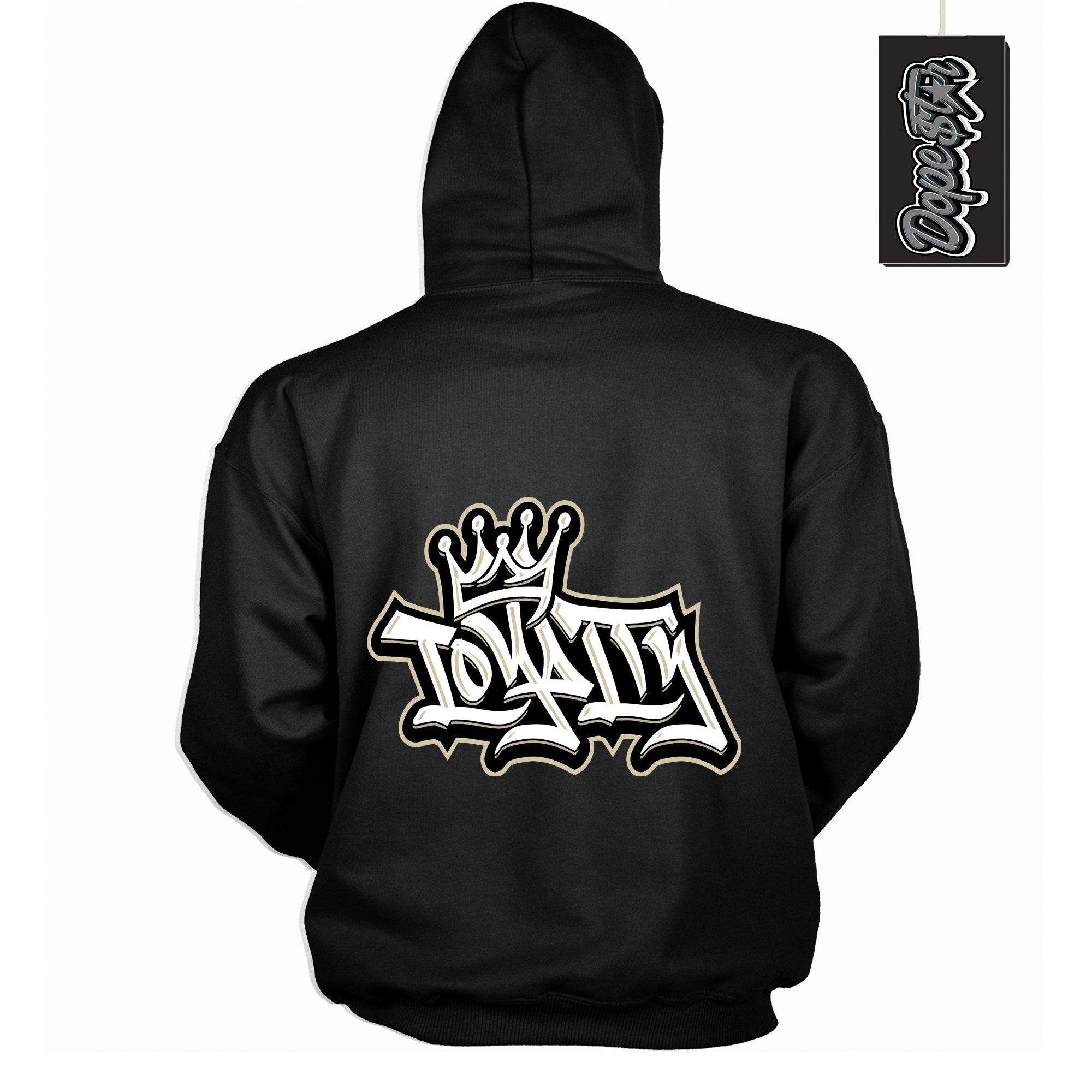 Cool Black Hoodie with “ Loyalty Crown ” design that Perfectly Matches Gratitude 11s Sneakers.