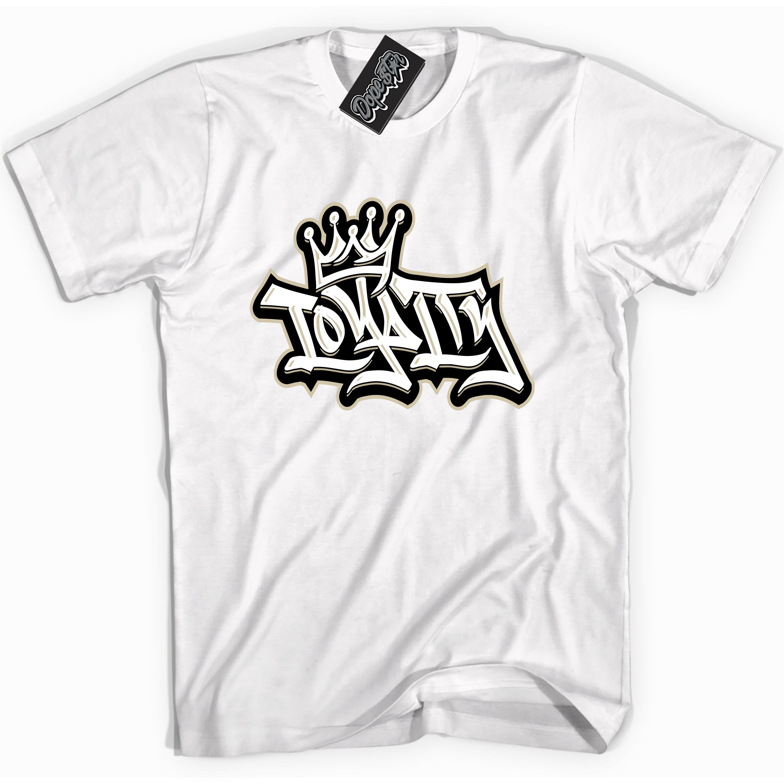 Cool White Shirt with “ Loyalty Crown” design that perfectly matches Gratitude 11s Sneakers.