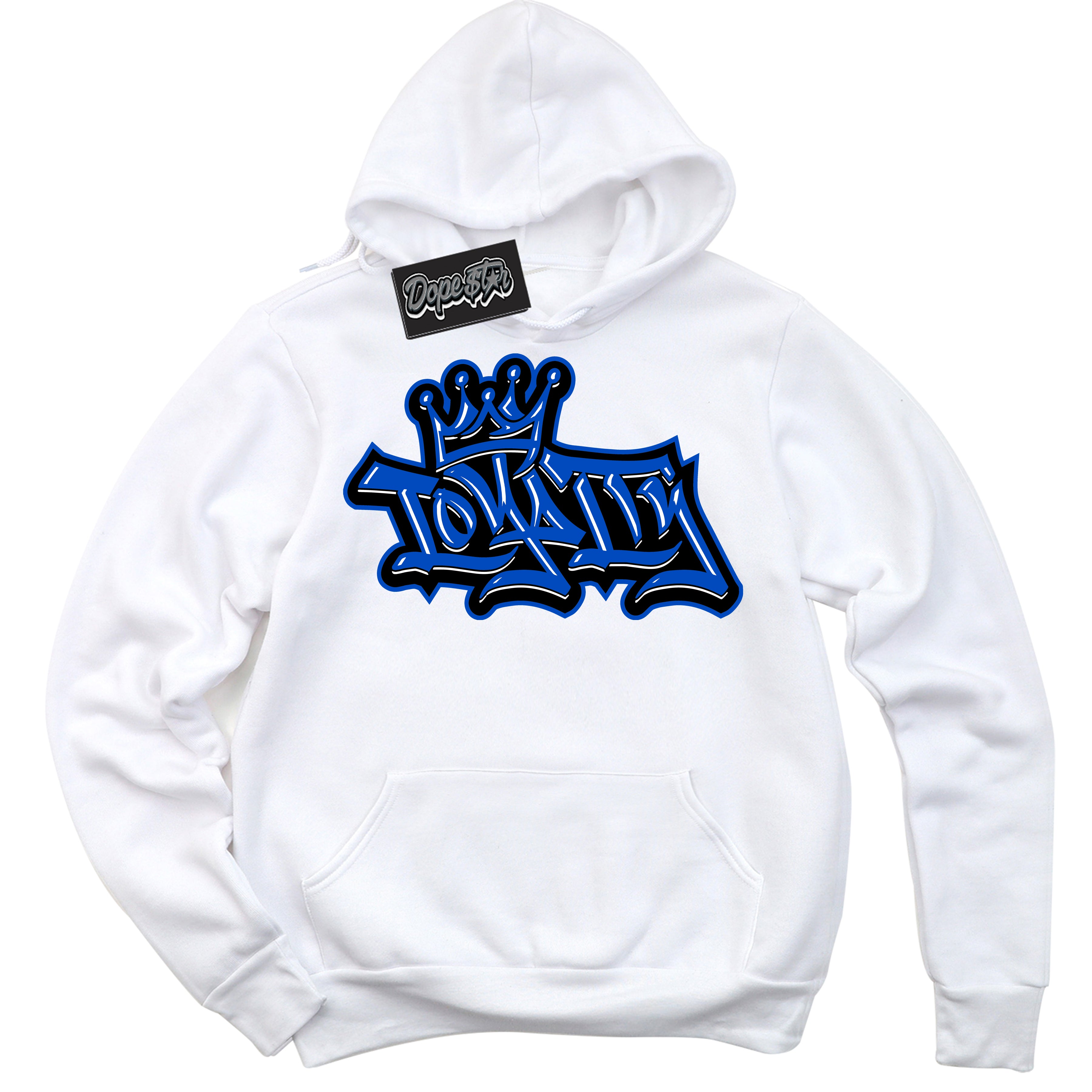Dunk Low Astronomy Blue 'Loyalty Crown' Hoodie – White Streetwear Sweatshirt | Sneaker Matching Hoodie for Dunk Low Astronomy Blue | Men's & Women's Streetwear Outfit by Sneaker Shirts Outlet.