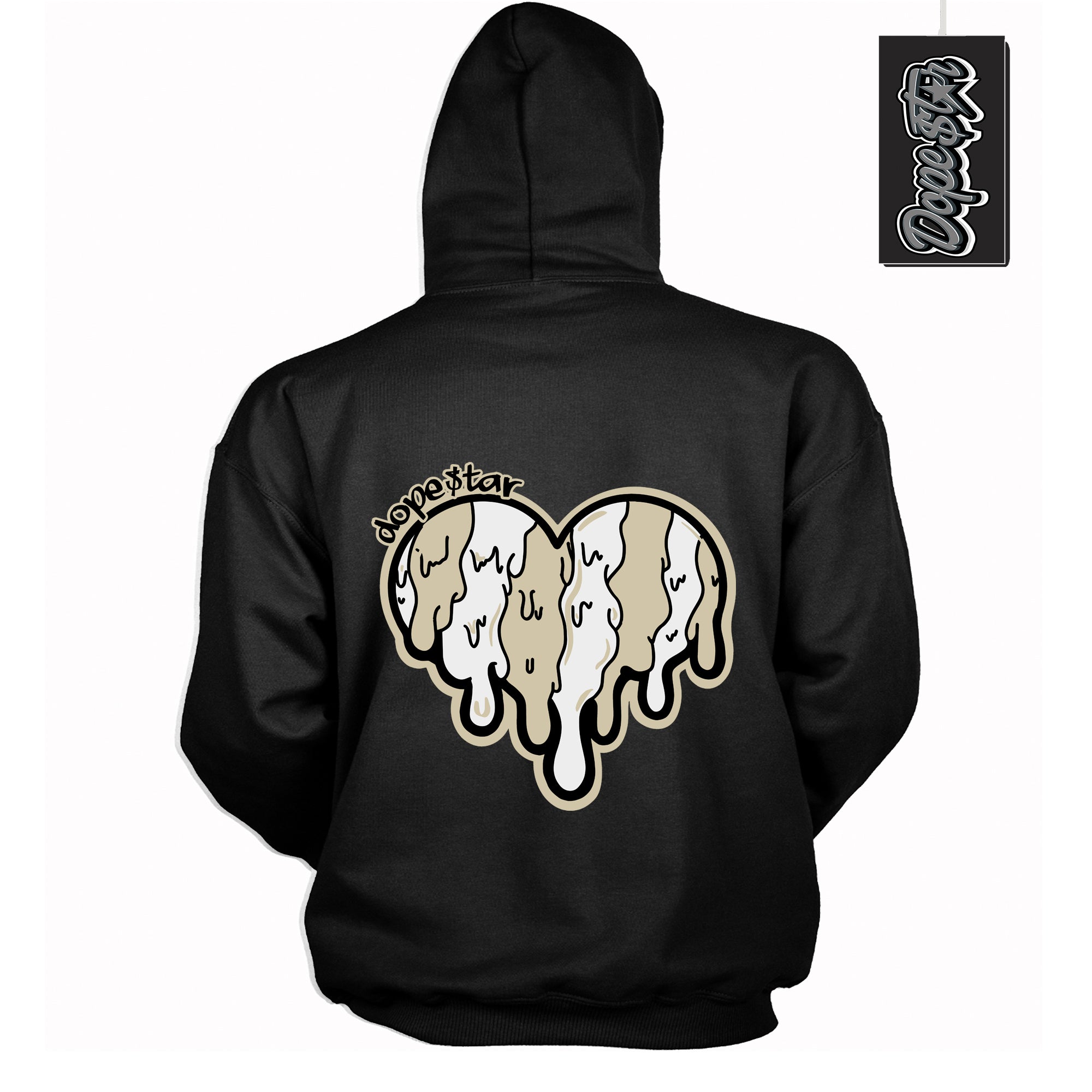 Cool Black Hoodie with “ Melting Heart ” design that Perfectly Matches Gratitude 11s Sneakers.