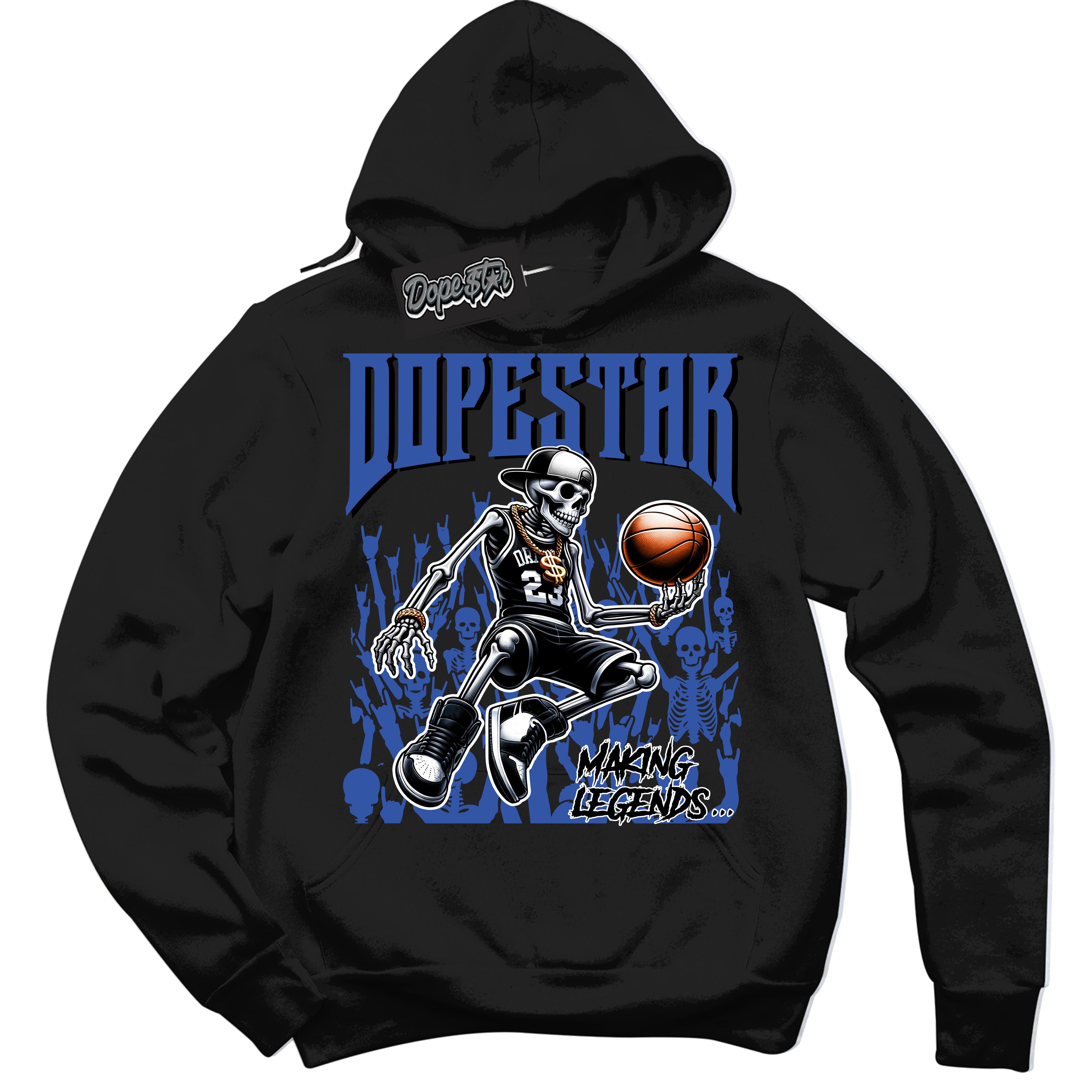 Dunk Low Astronomy Blue 'Making Legends' Hoodie – Black Streetwear Sweatshirt | Sneaker Matching Hoodie for Dunk Low Astronomy Blue | Men's & Women's Streetwear Outfit by Sneaker Shirts Outlet.