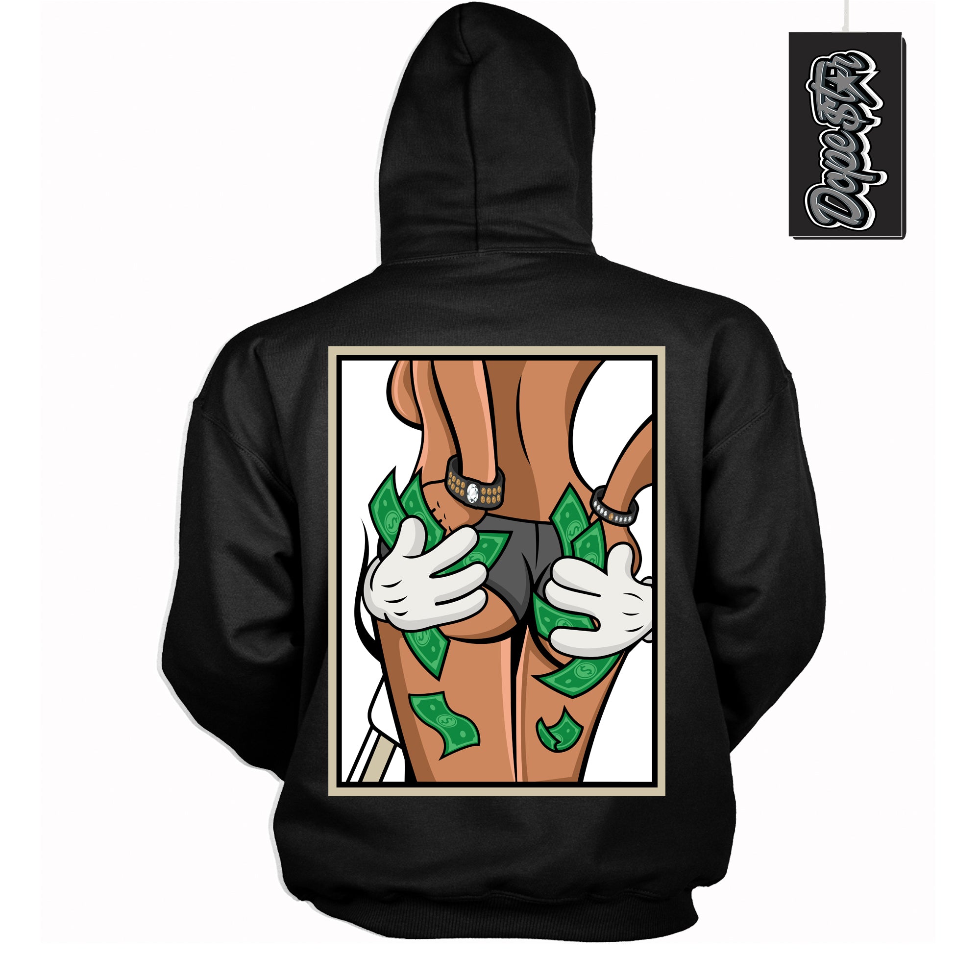 Cool Black Hoodie with “ Money Hands ” design that Perfectly Matches Gratitude 11s Sneakers.