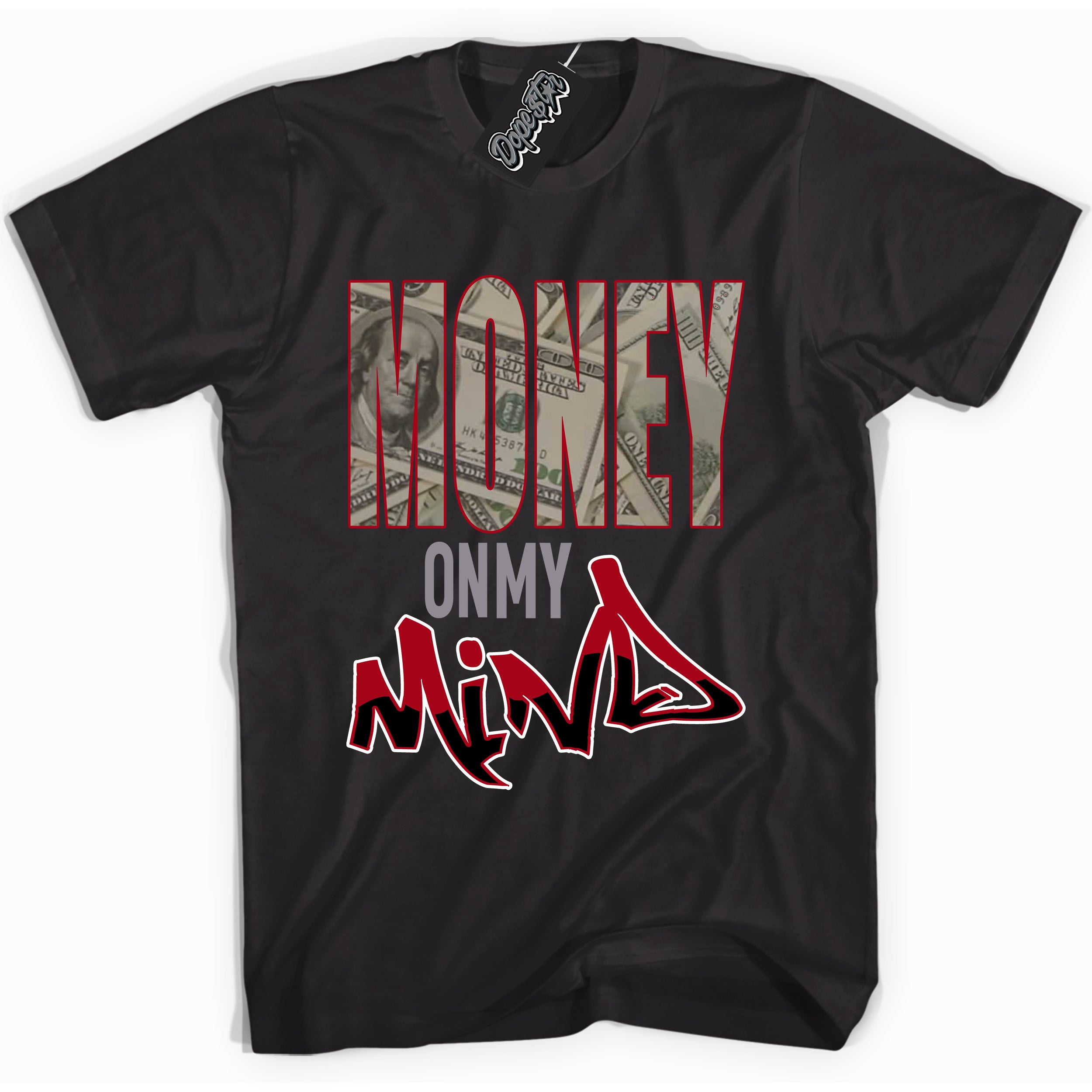 Cool Black Shirt with “ Money On My Mind” design that perfectly matches Bred Reimagined 4s Jordans.