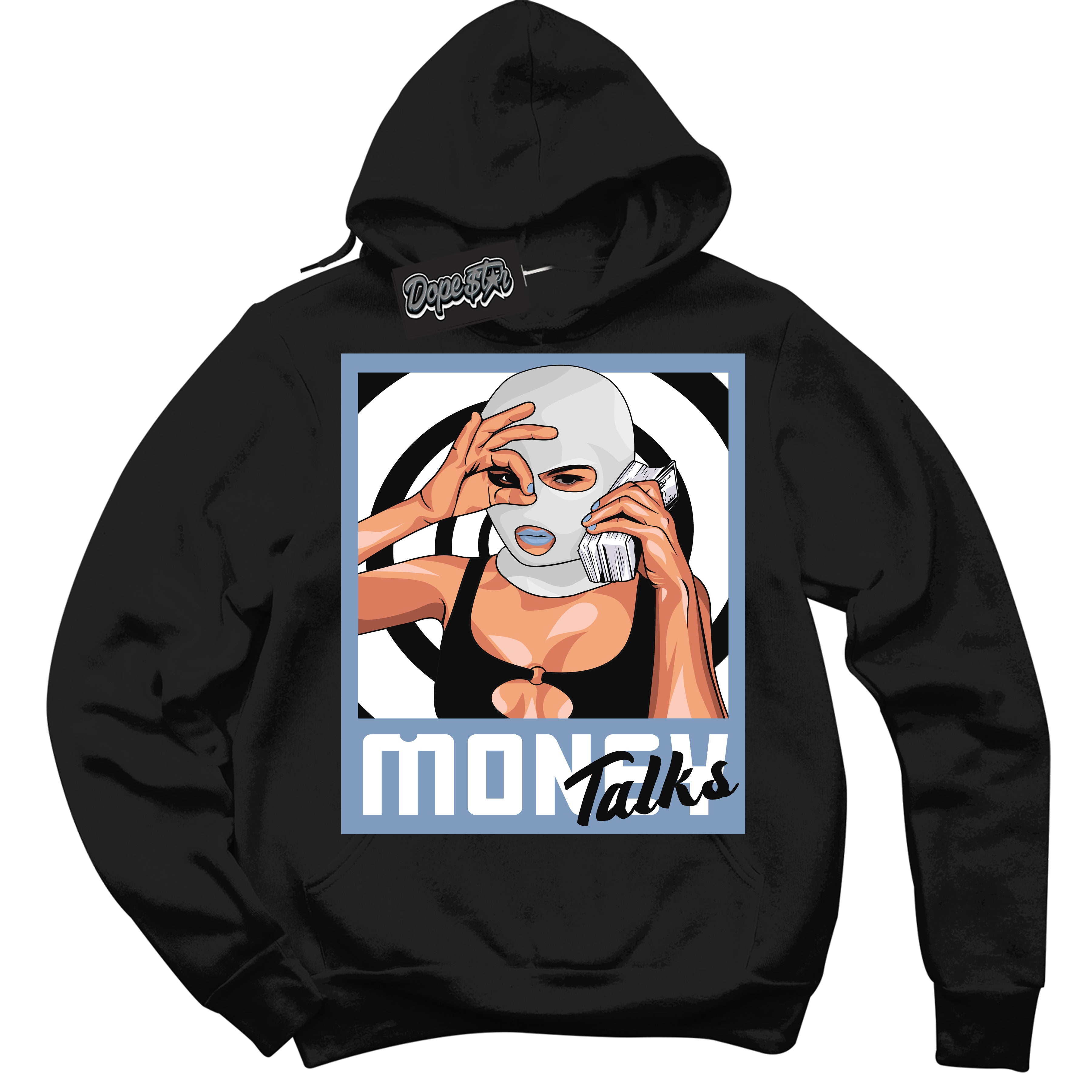 Cool Black Hoodie with “ Money Talks ” design that Perfectly Matches Reverse Oreo 6s Sneakers.