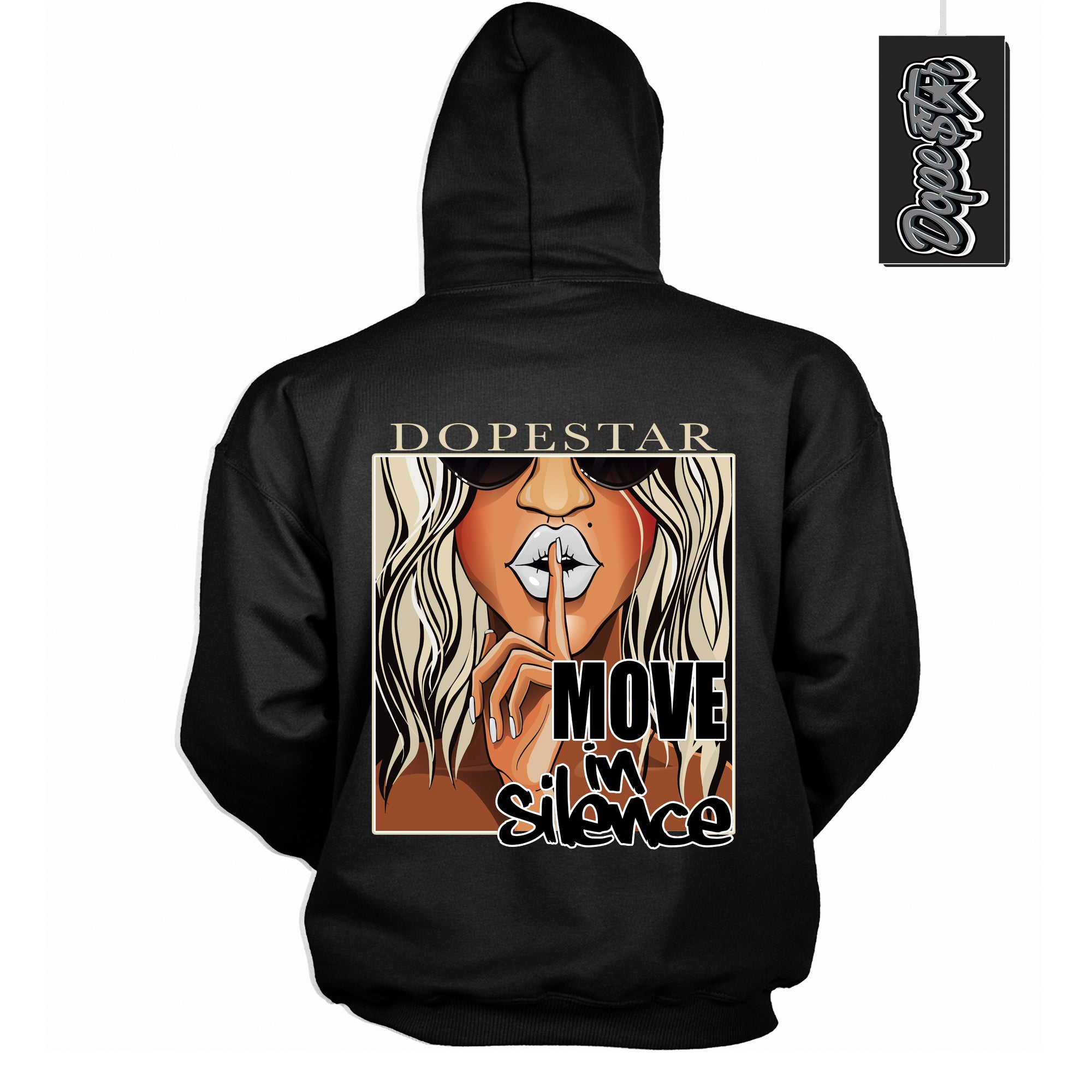 Cool Black Hoodie with “ Move In Silence ” design that Perfectly Matches Gratitude 11s Sneakers.