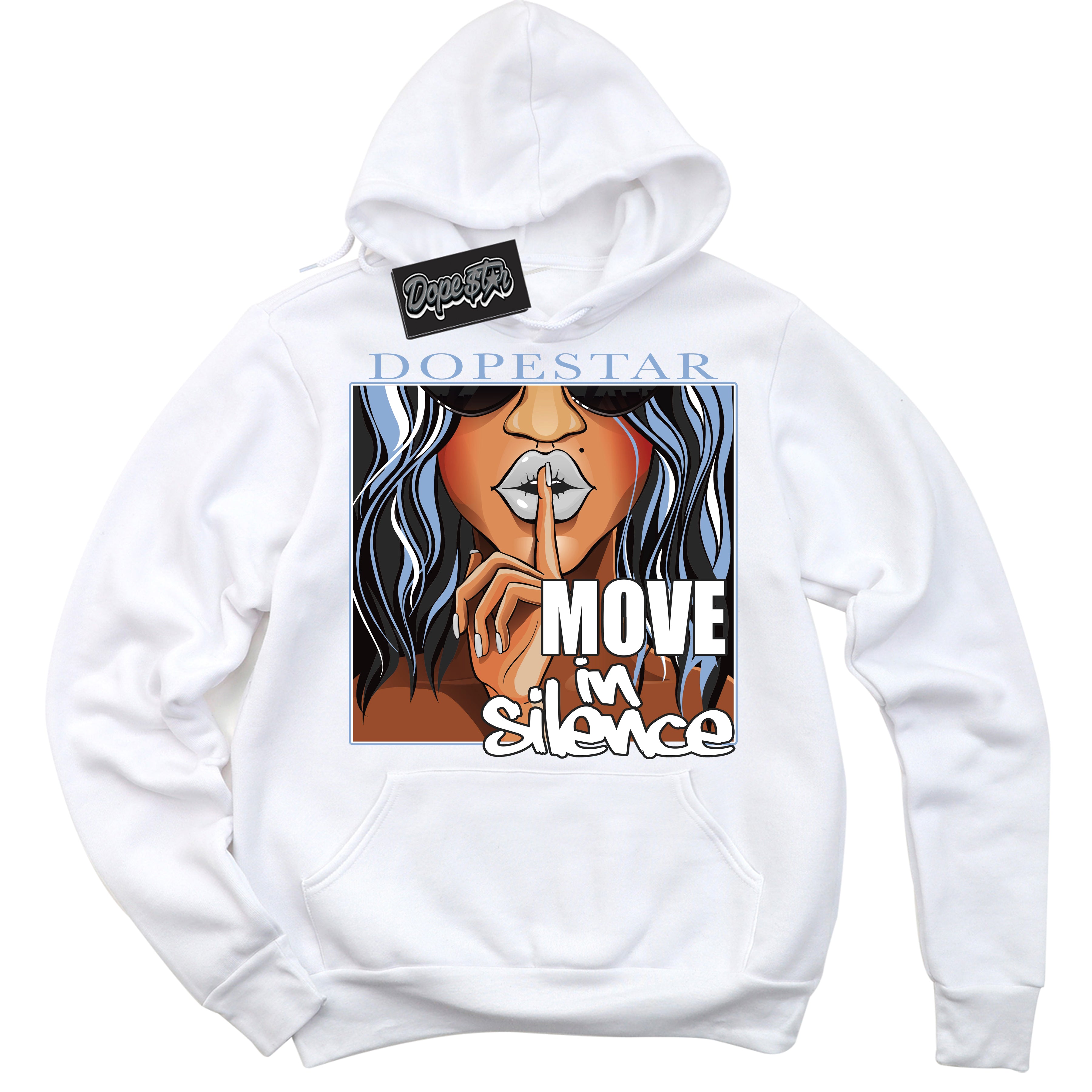 Cool White Hoodie with “ Move In Silence ” design that Perfectly Matches Reverse Oreo 6s Sneakers.