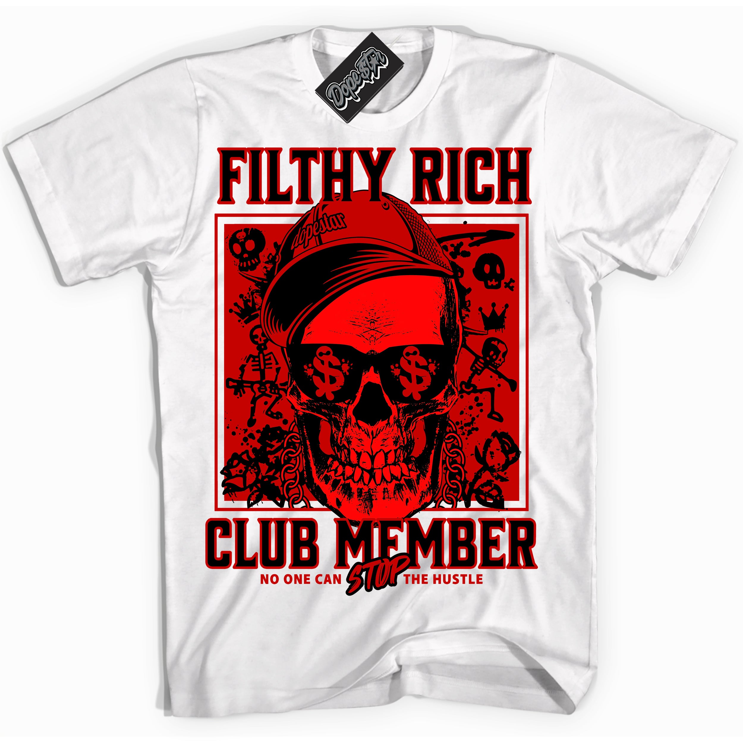 Cool White Shirt with “ Filthy Rich ” design that perfectly matches RTFKT X ND Genesis.