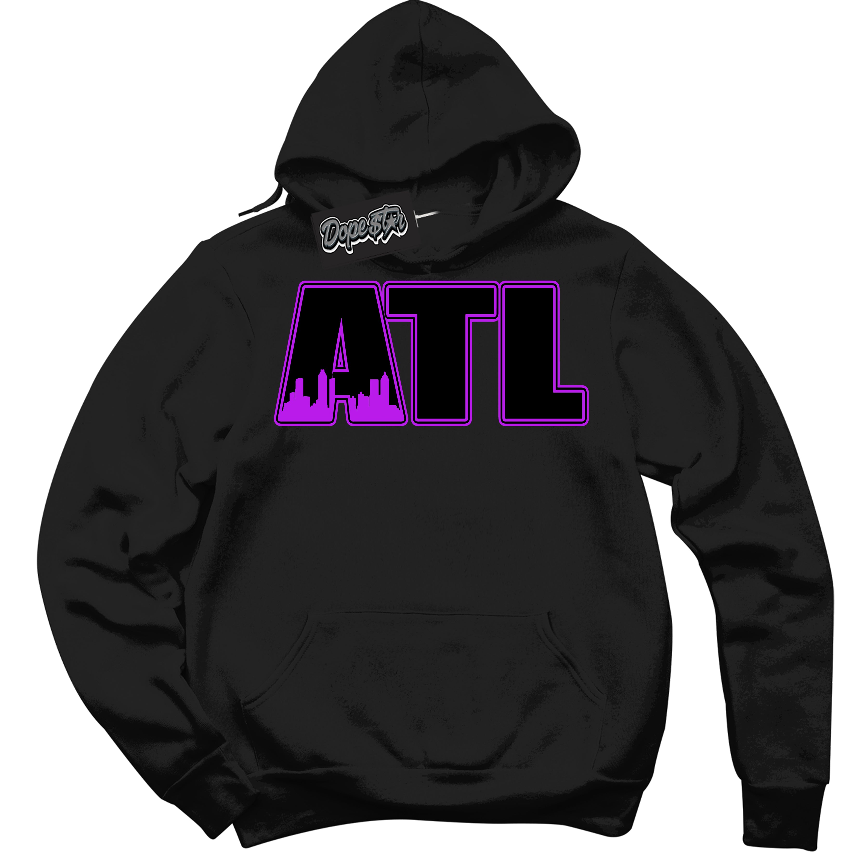 Cool Black Hoodie with “ Atlanta ” design that Perfectly Matches RTKT Genesis Dunk Sneakers.