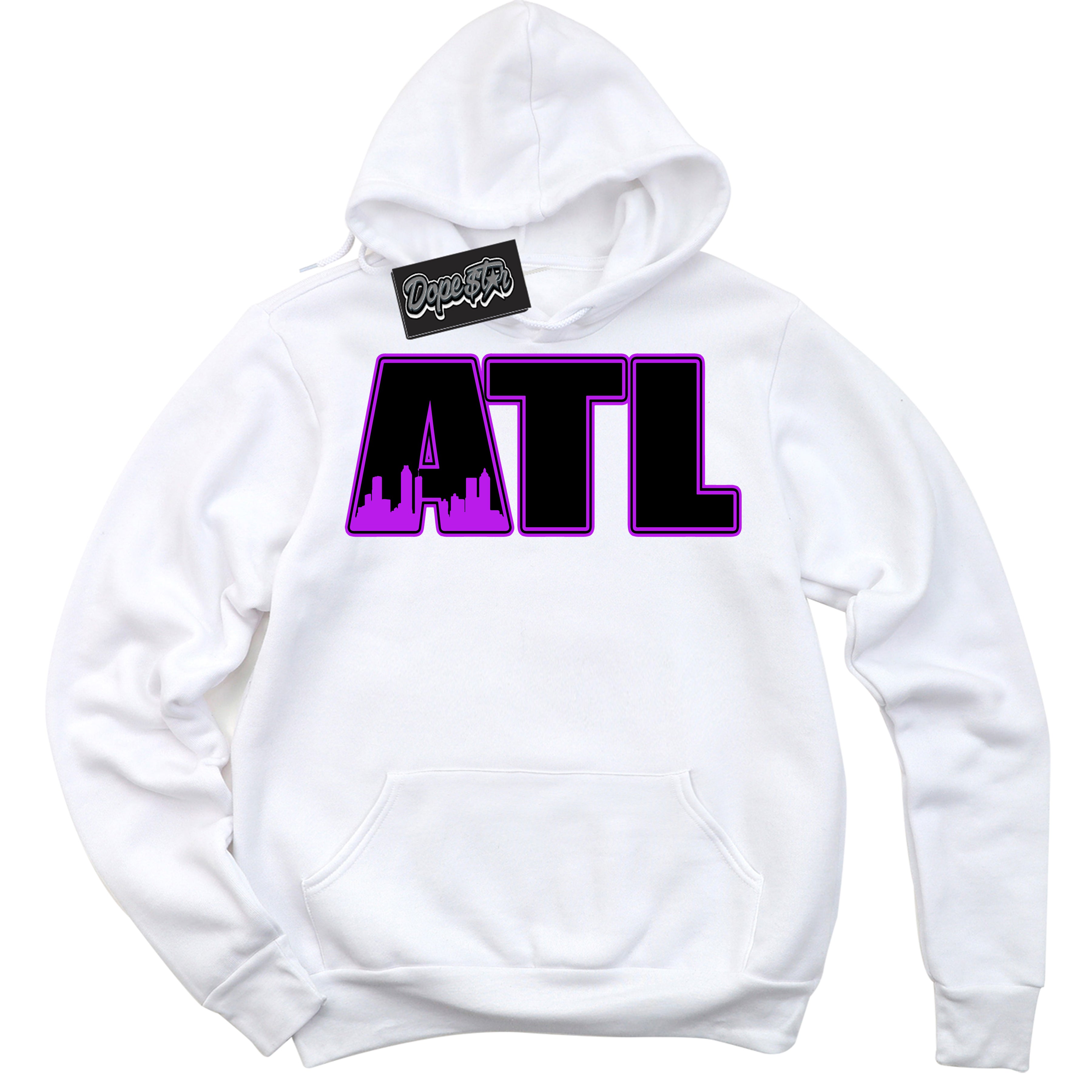 Cool White Hoodie with “ Atlanta ” design that Perfectly Matches RTKT Genesis Dunk Sneakers.