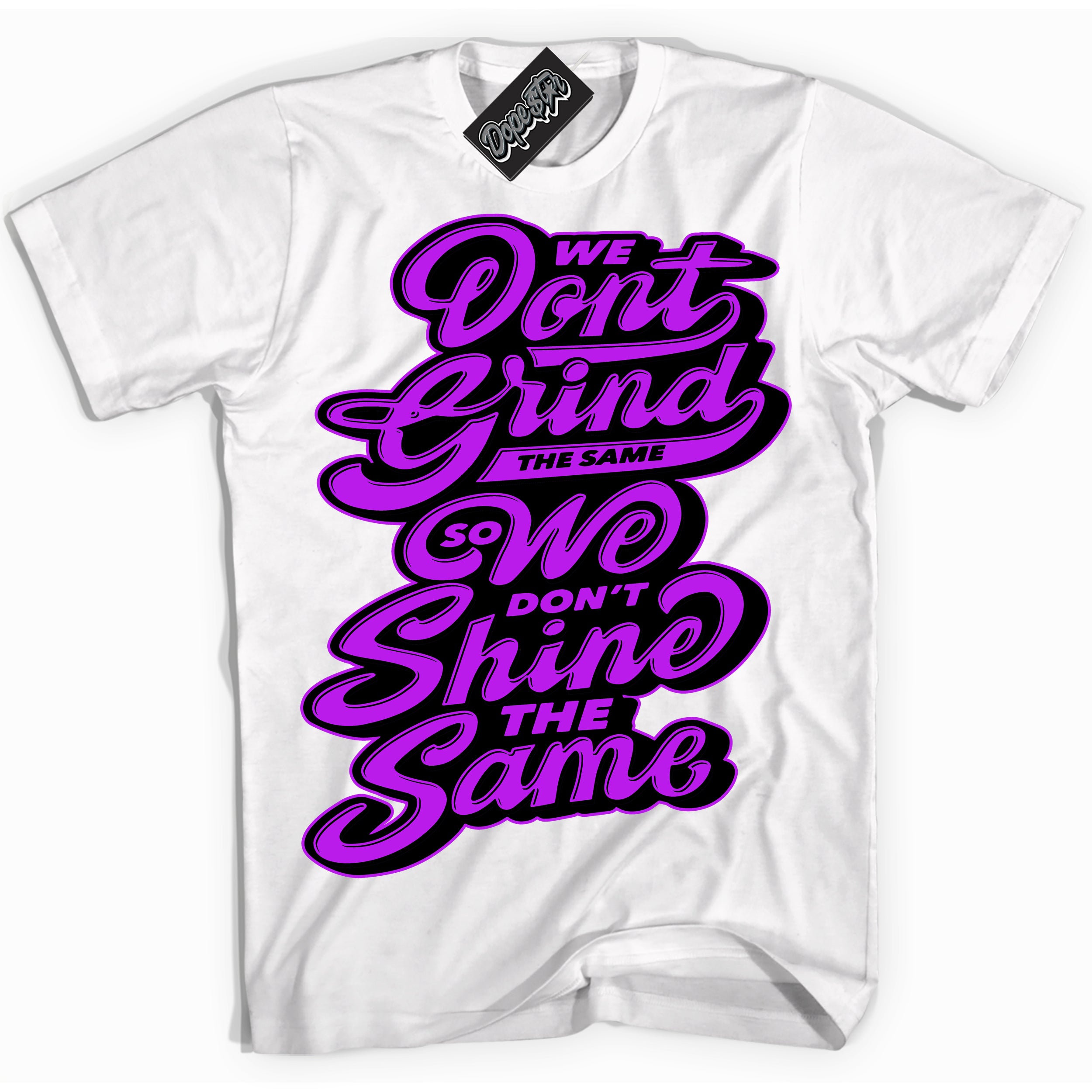 Cool White Shirt with “ Grind Shine” design that perfectly matches RTKT Genesis Dunk Sneakers.