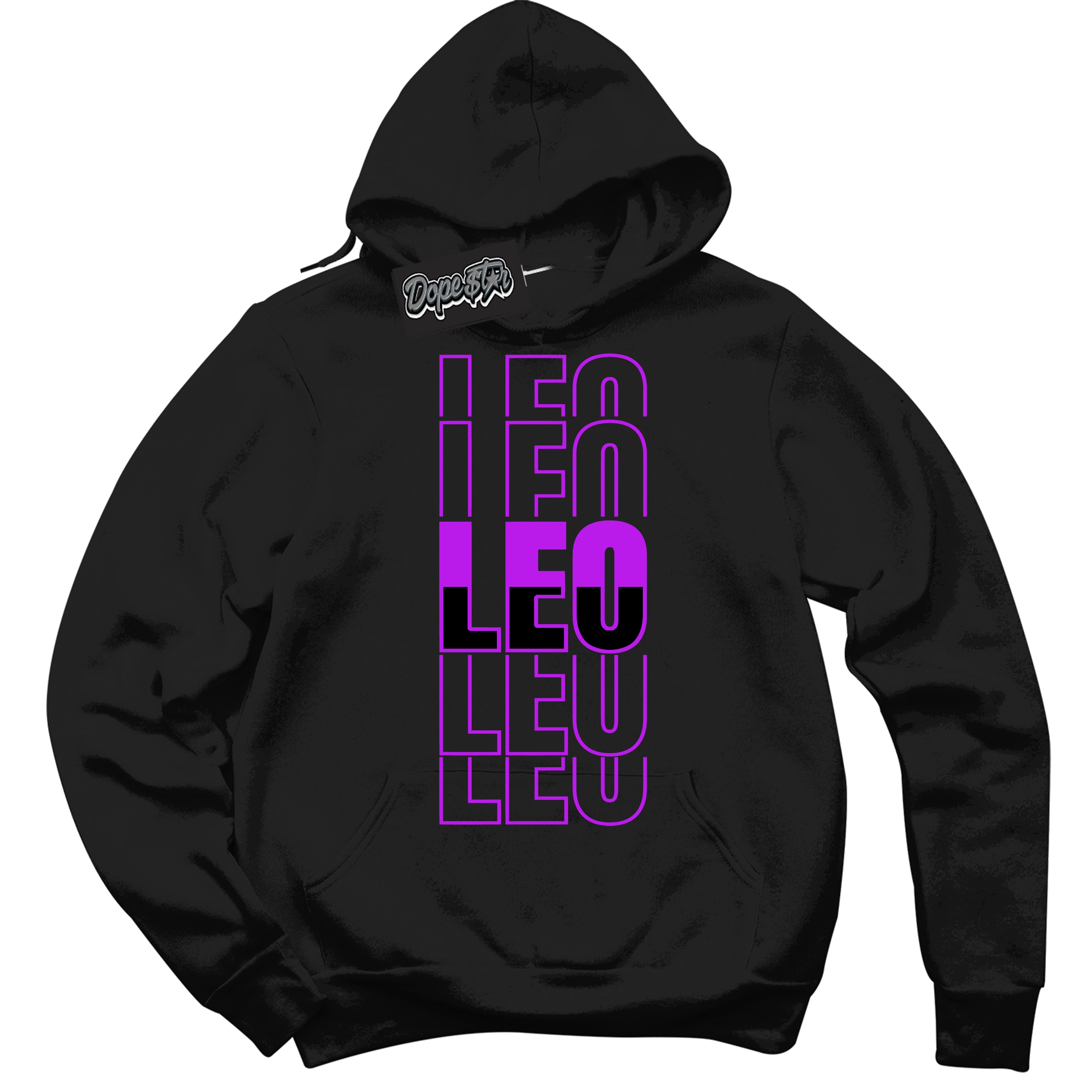 Cool Black Hoodie with “ Leo ” design that Perfectly Matches RTKT Genesis Dunk Sneakers.