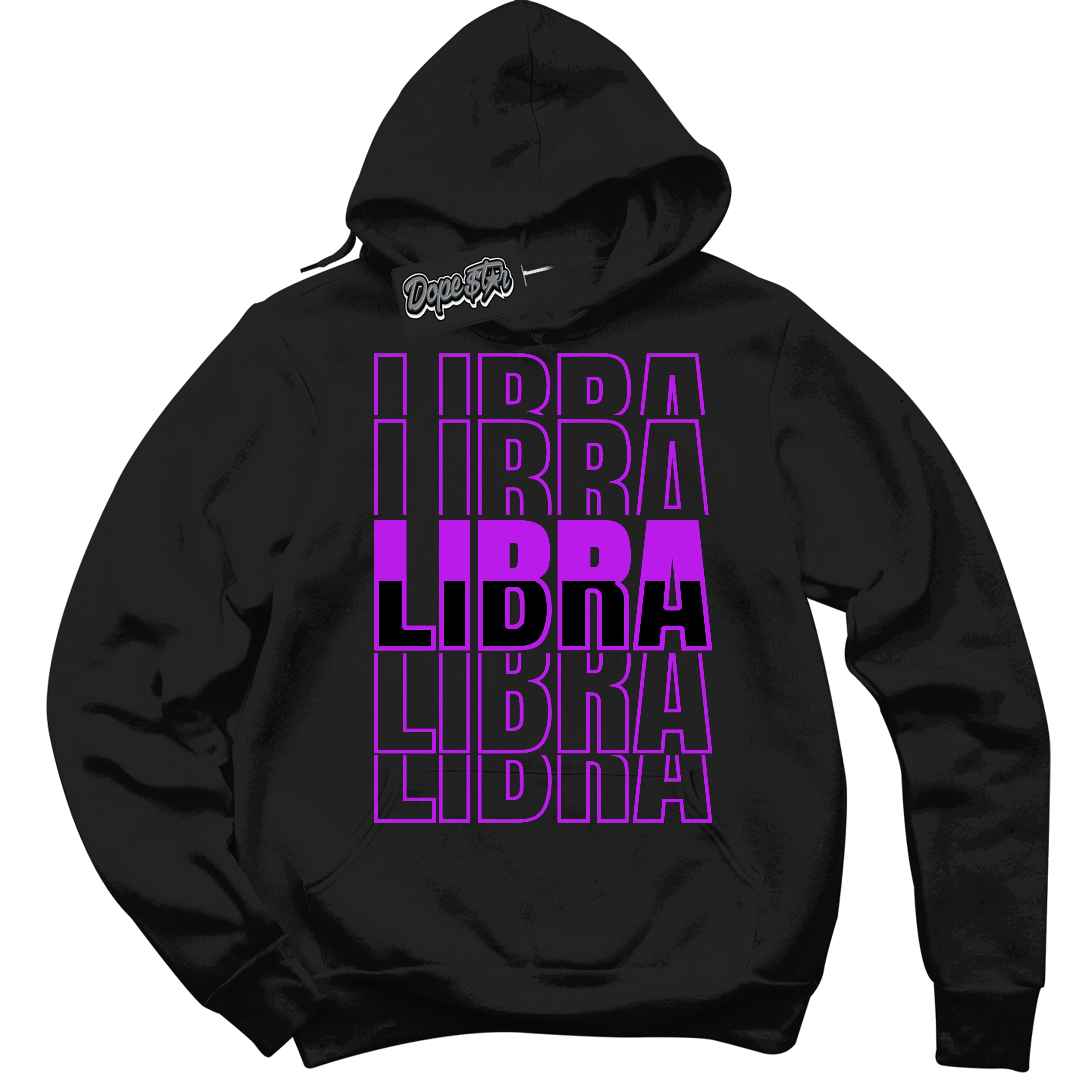 Cool Black Hoodie with “ Libra ” design that Perfectly Matches RTKT Genesis Dunk Sneakers.