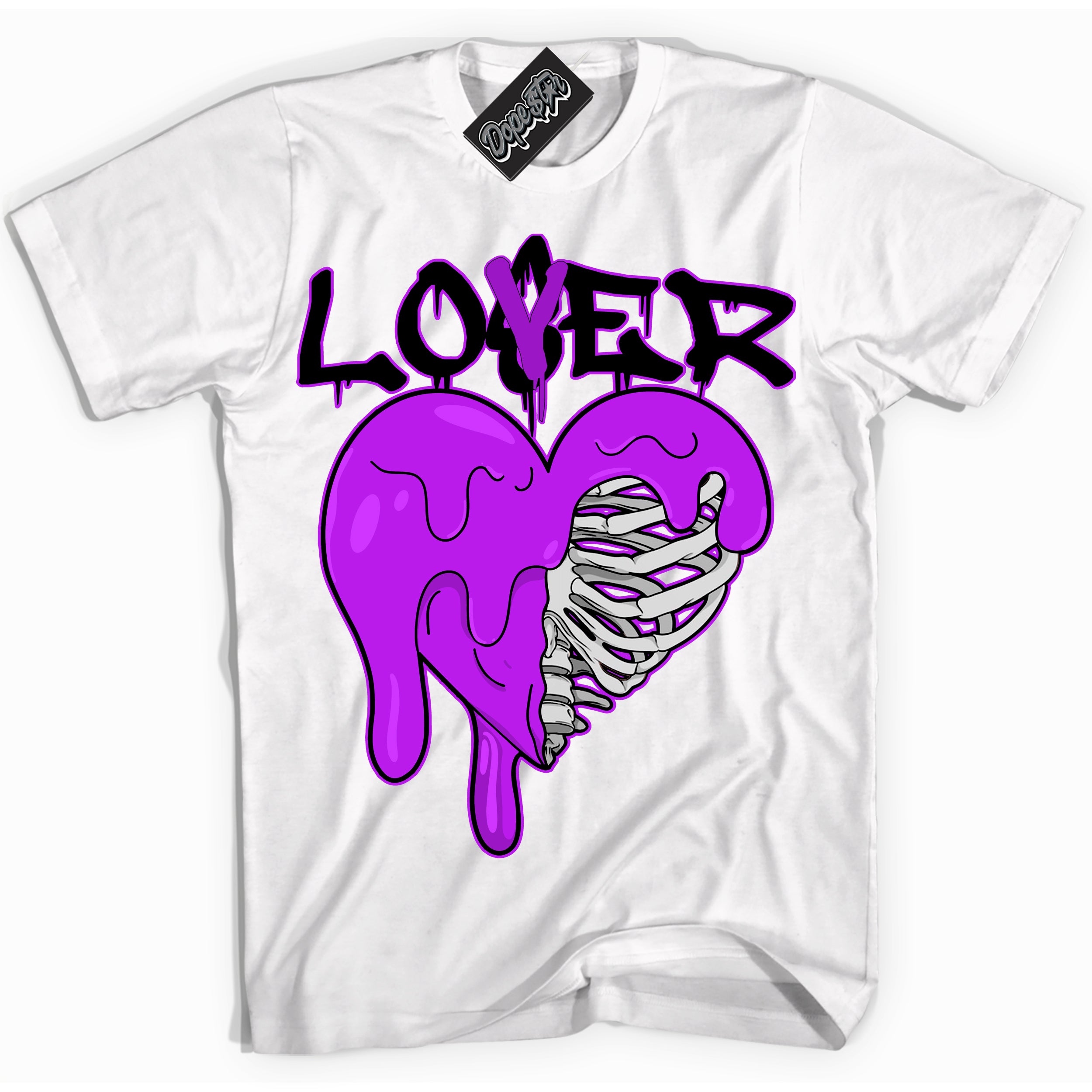 Cool White Shirt with “ Lover Loser” design that perfectly matches RTKT Genesis Dunk Sneakers.