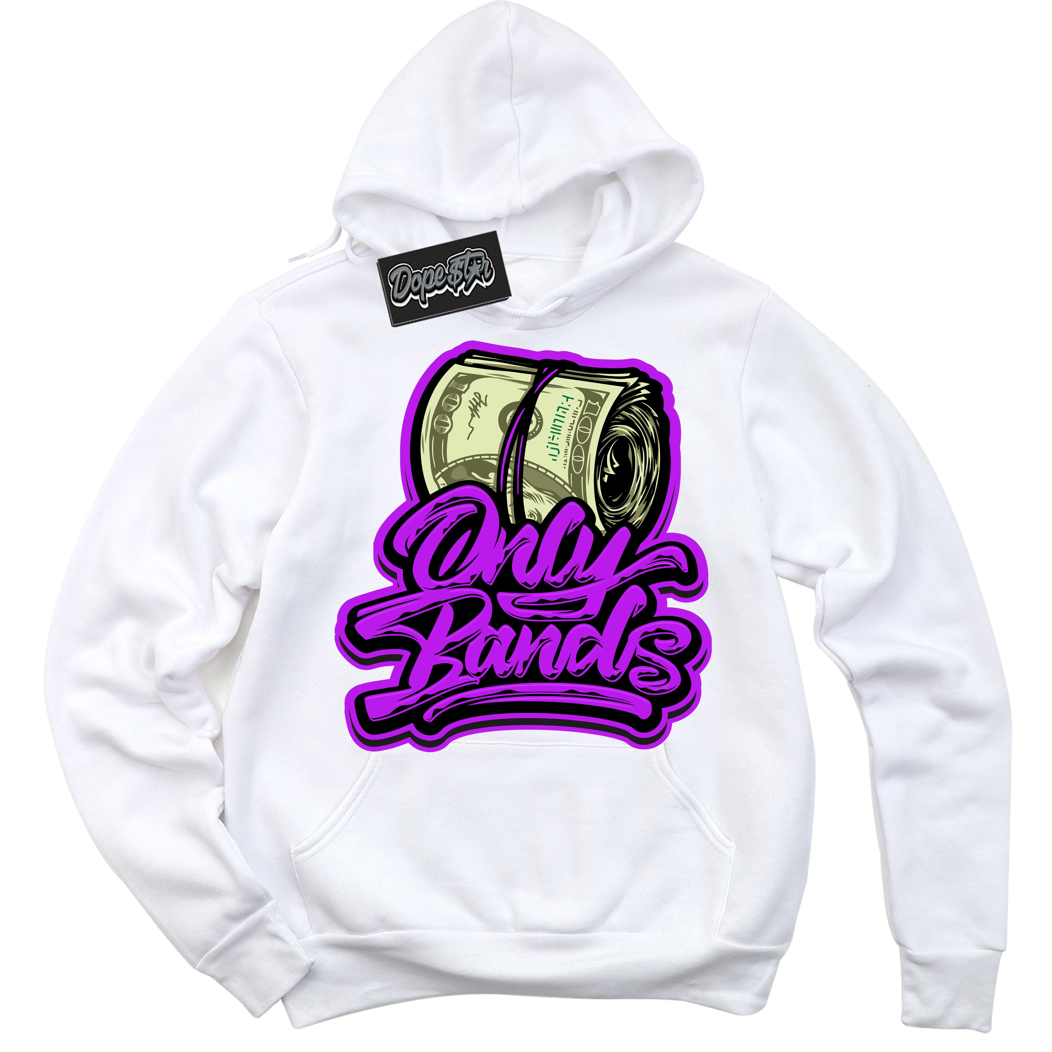 Cool White Hoodie with “ Only Bands ” design that Perfectly Matches RTKT Genesis Dunk Sneakers.