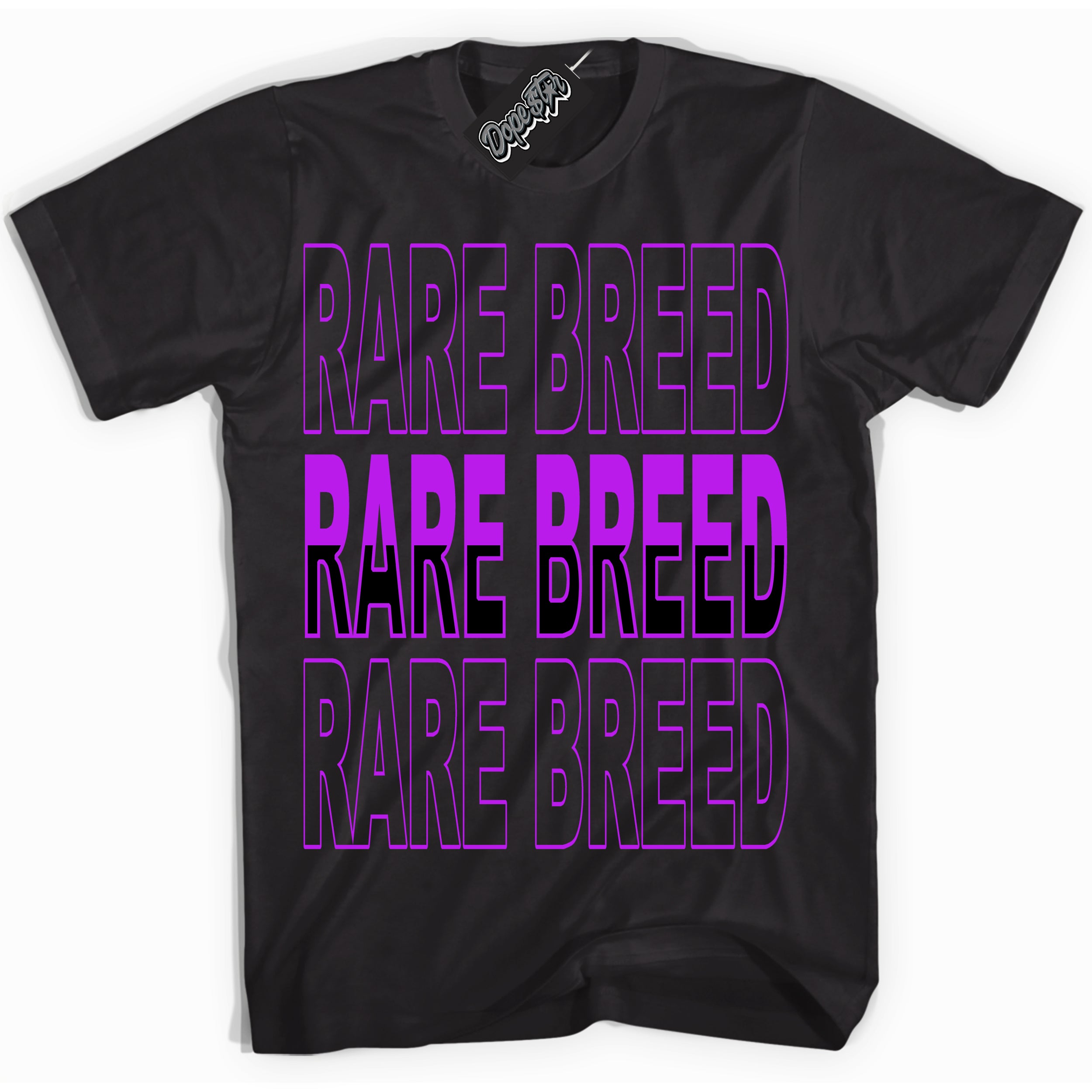 Cool Black Shirt with “ Rare Breed” design that perfectly matches RTKT Genesis Dunk Sneakers.