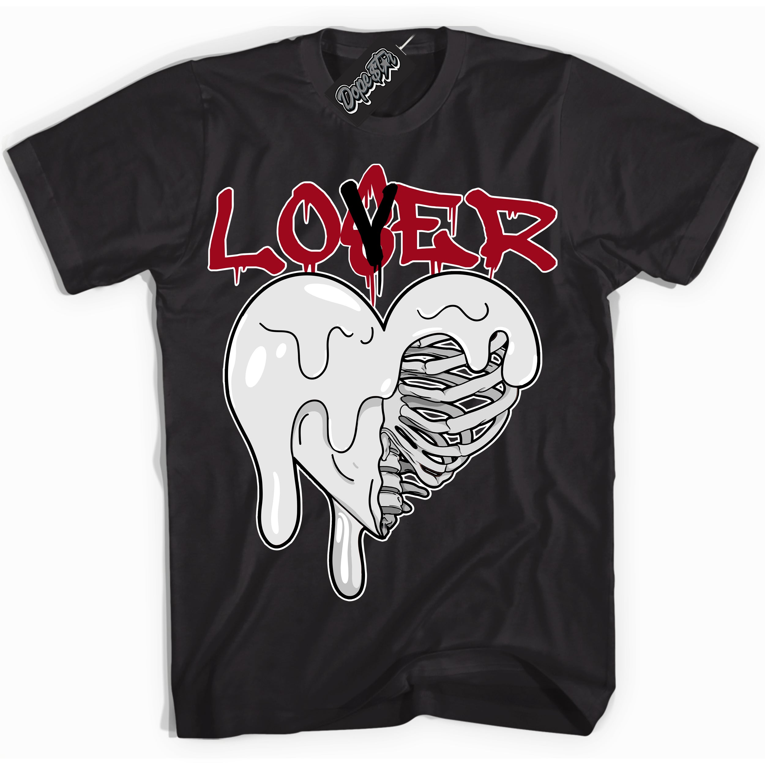 Dunk Low Black Toe Bright Crimson 'Lover Loser' Shirt – Black Streetwear T-Shirt | Sneaker Matching Tee for Dunk Low Black Toe Bright Crimson | Men's & Women's Streetwear Outfit by Sneaker Shirts Outlet.