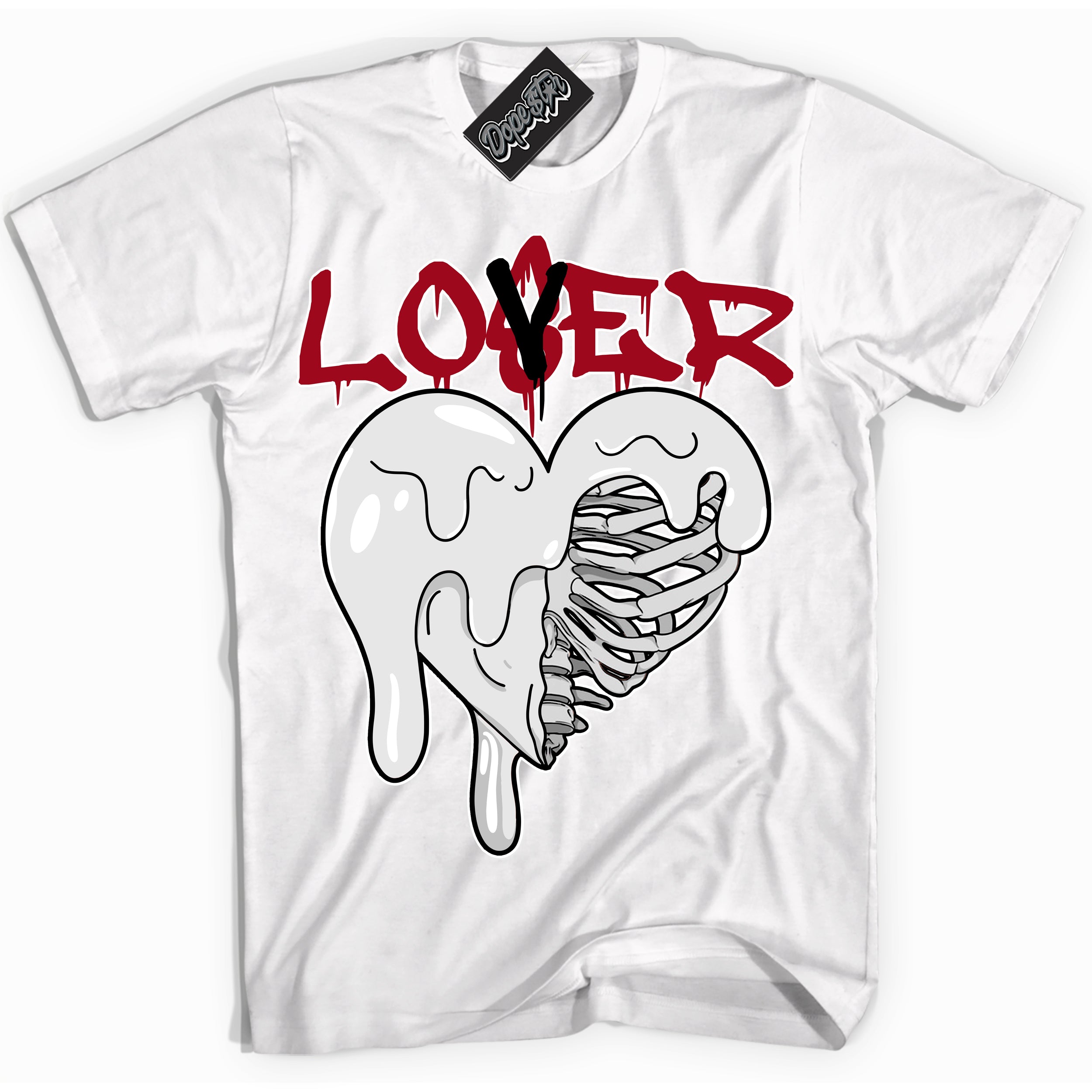 Dunk Low Black Toe Bright Crimson 'Lover Loser' Shirt – White Streetwear T-Shirt | Sneaker Matching Tee for Dunk Low Black Toe Bright Crimson | Men's & Women's Streetwear Outfit by Sneaker Shirts Outlet.