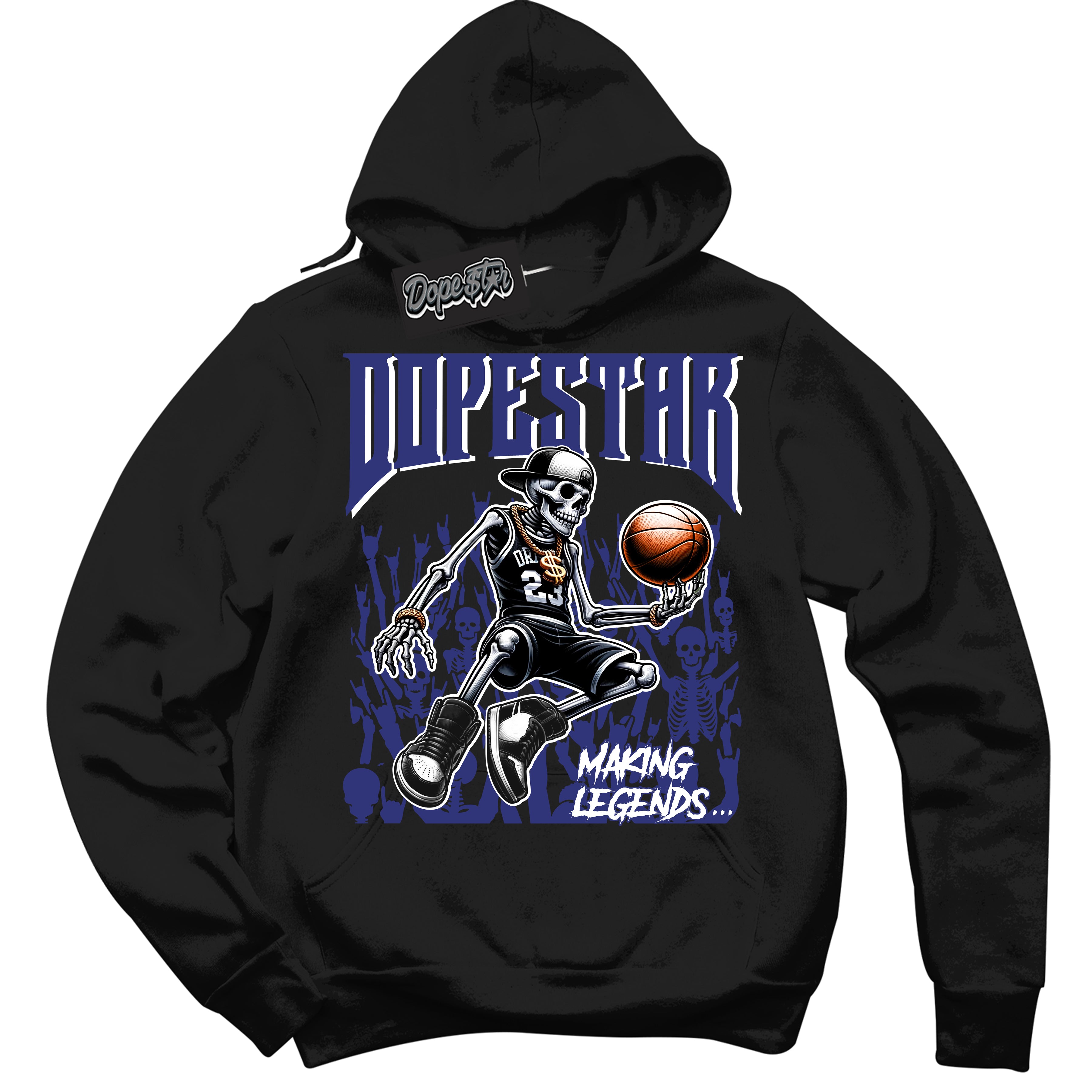 Cool Black Hoodie with “ Making Legends ” design that Perfectly Matches Concord Sneakers.