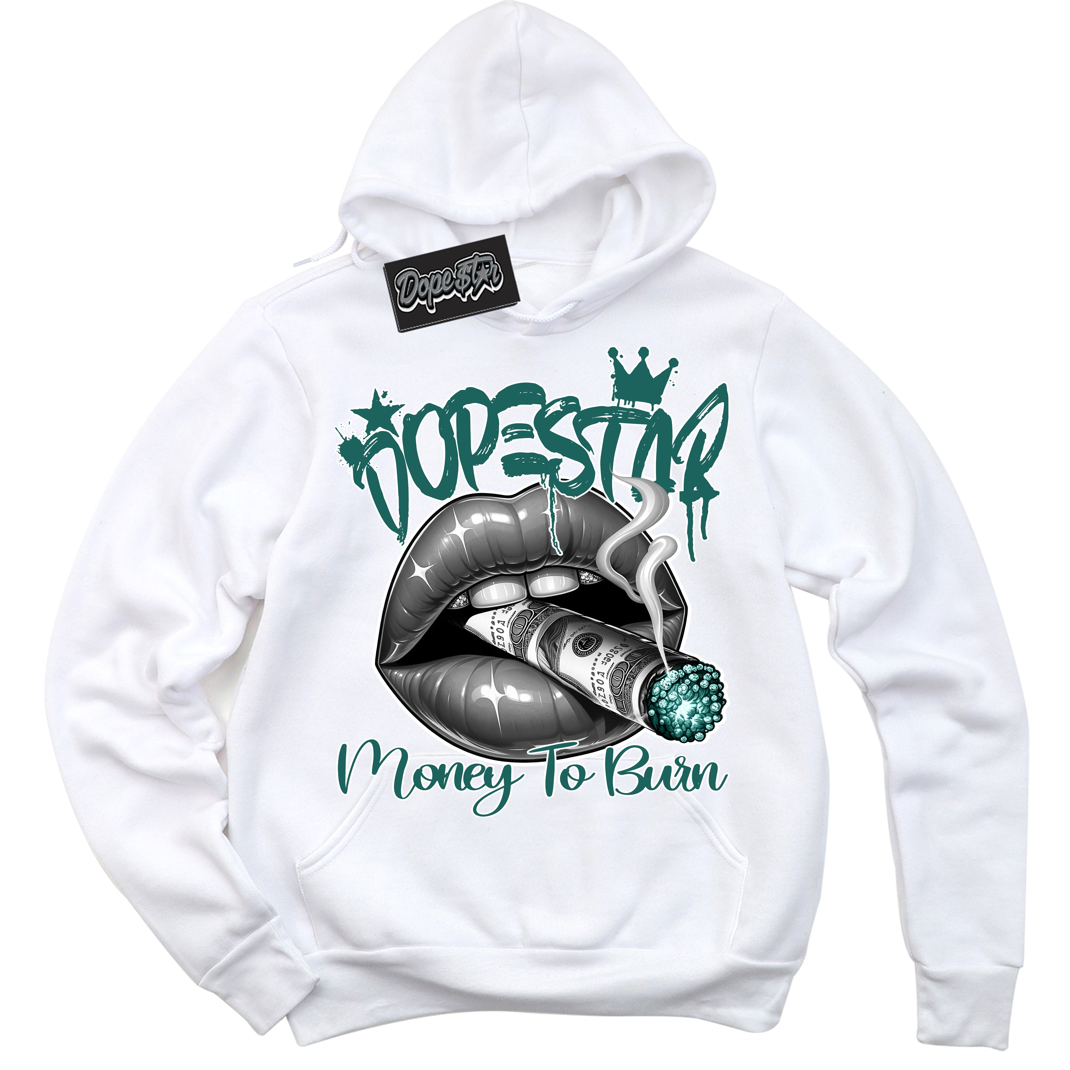 Cool White Hoodie with “ Money To Burn ” design that Perfectly Matches Next Nature Bicoastal Sneakers.