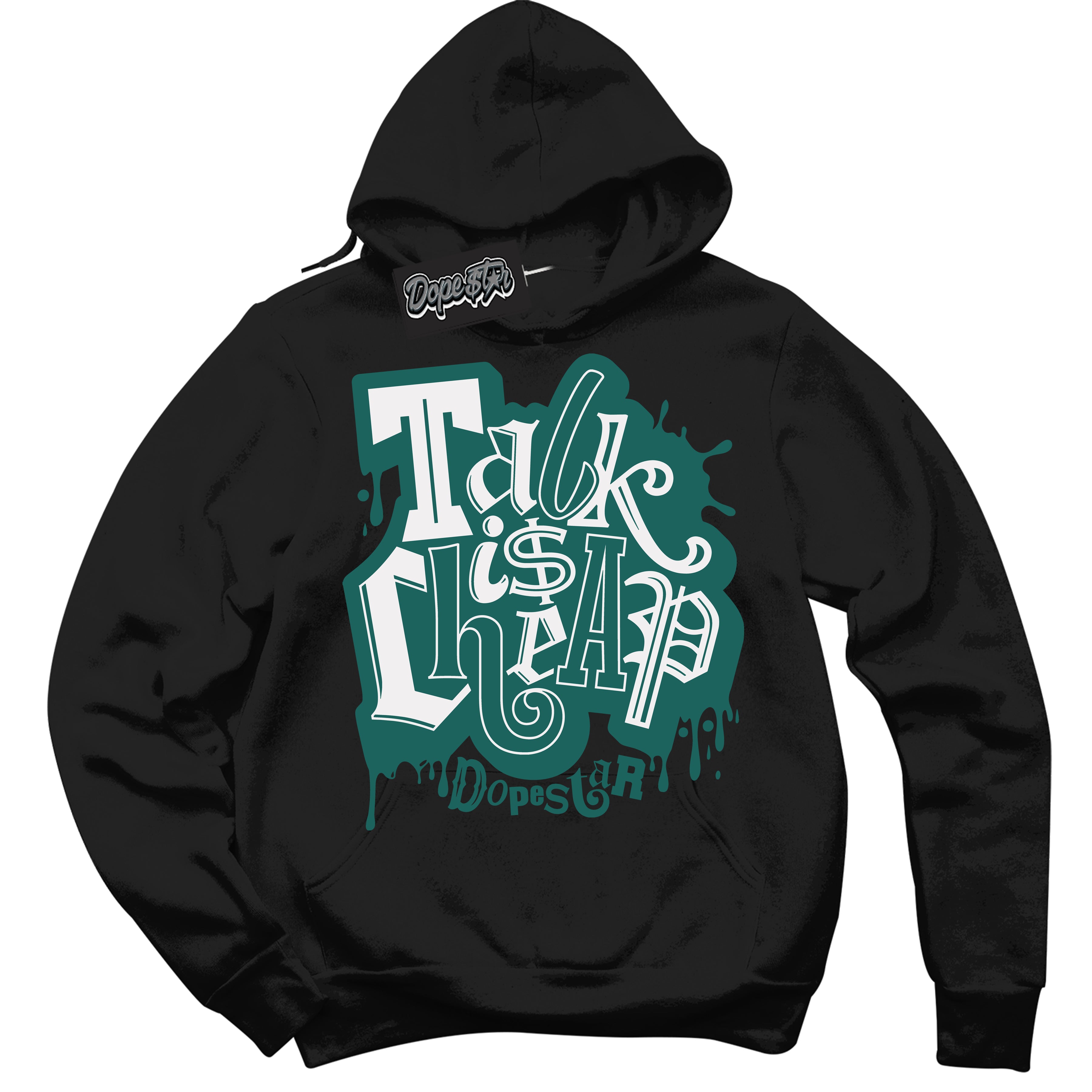 Cool Black Hoodie with “ Talk Is Cheap ” design that Perfectly Matches Next Nature Bicoastal Sneakers.