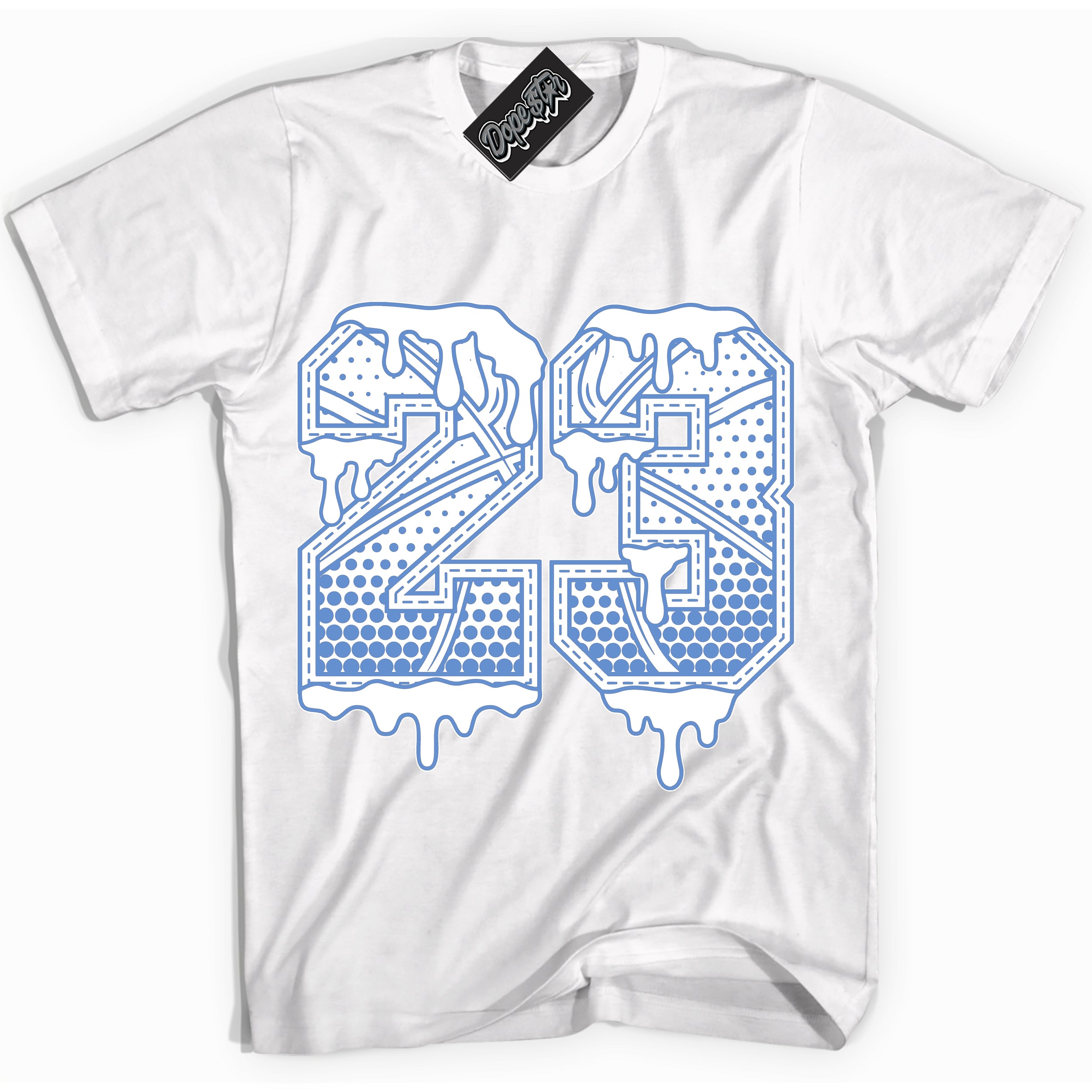 Cool White Shirt with “ 23 Ball ” design that perfectly matches Polar Blue Dunk.