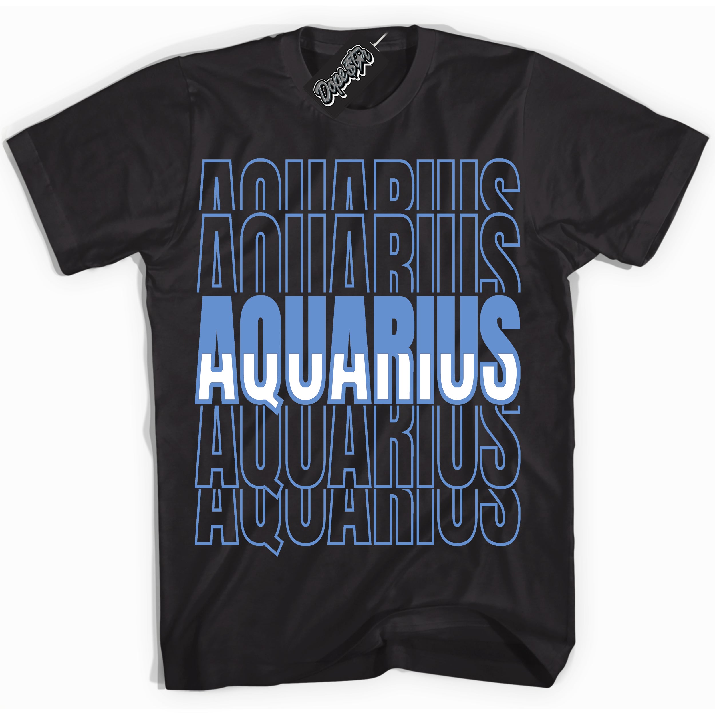 Cool Black Shirt with “ Aquarius ” design that perfectly matches Polar Blue Dunk.
