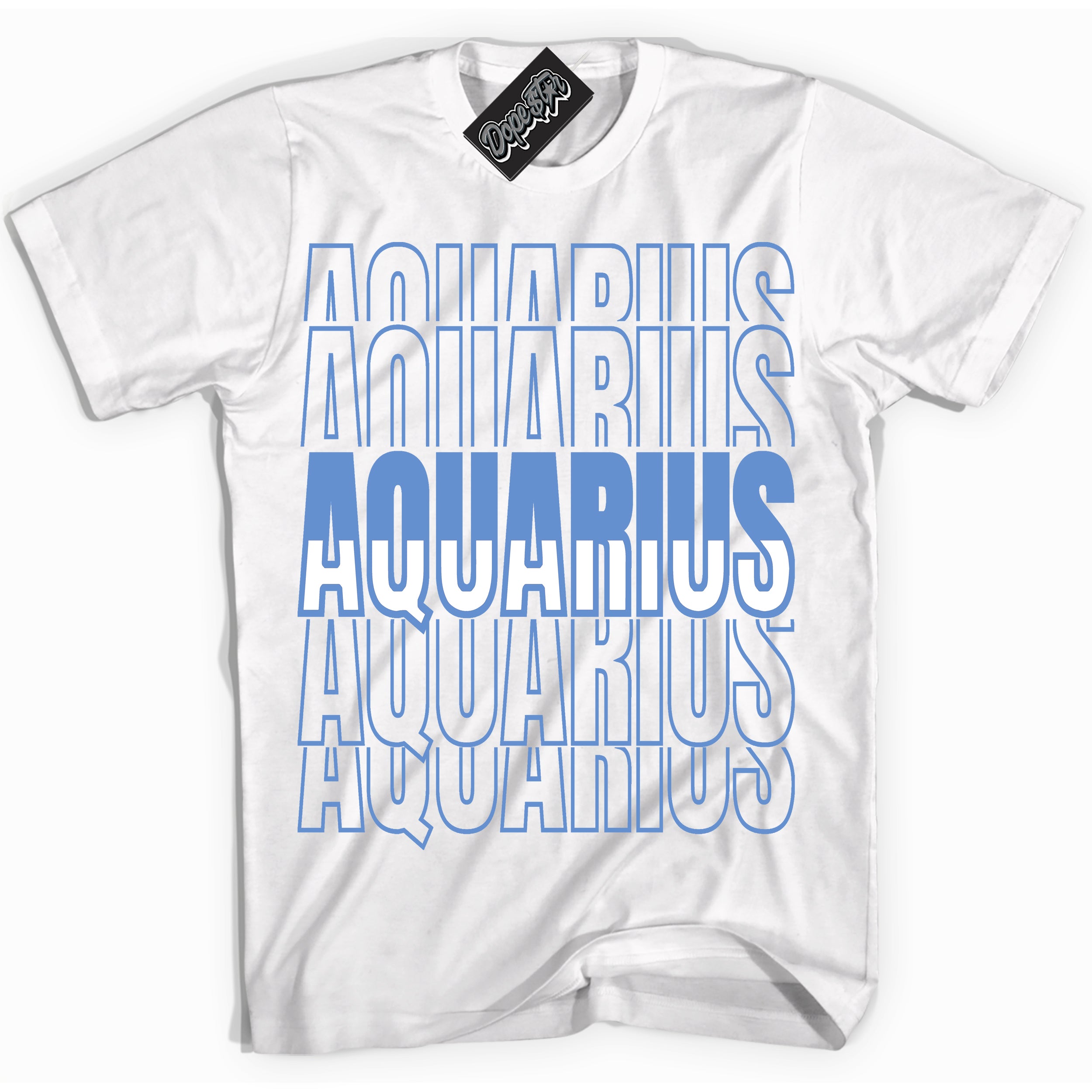 Cool White Shirt with “ Aquarius ” design that perfectly matches Polar Blue Dunk.