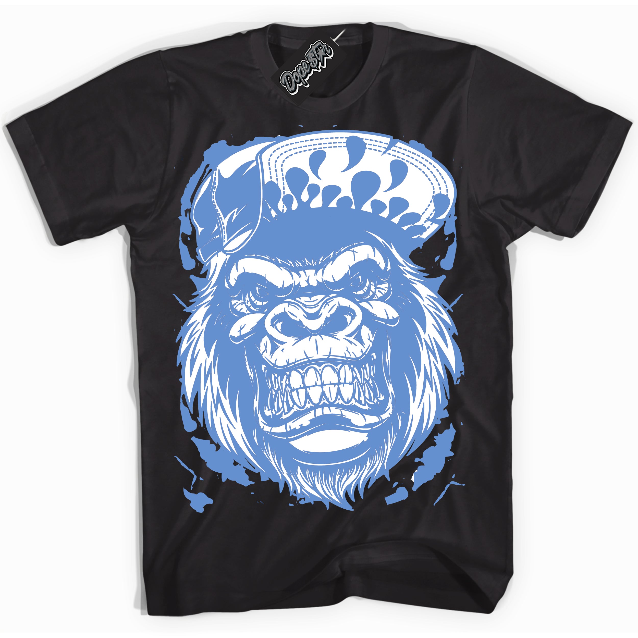 Cool Black Shirt with “ Gorilla Beast ” design that perfectly matches Polar Blue Dunk.