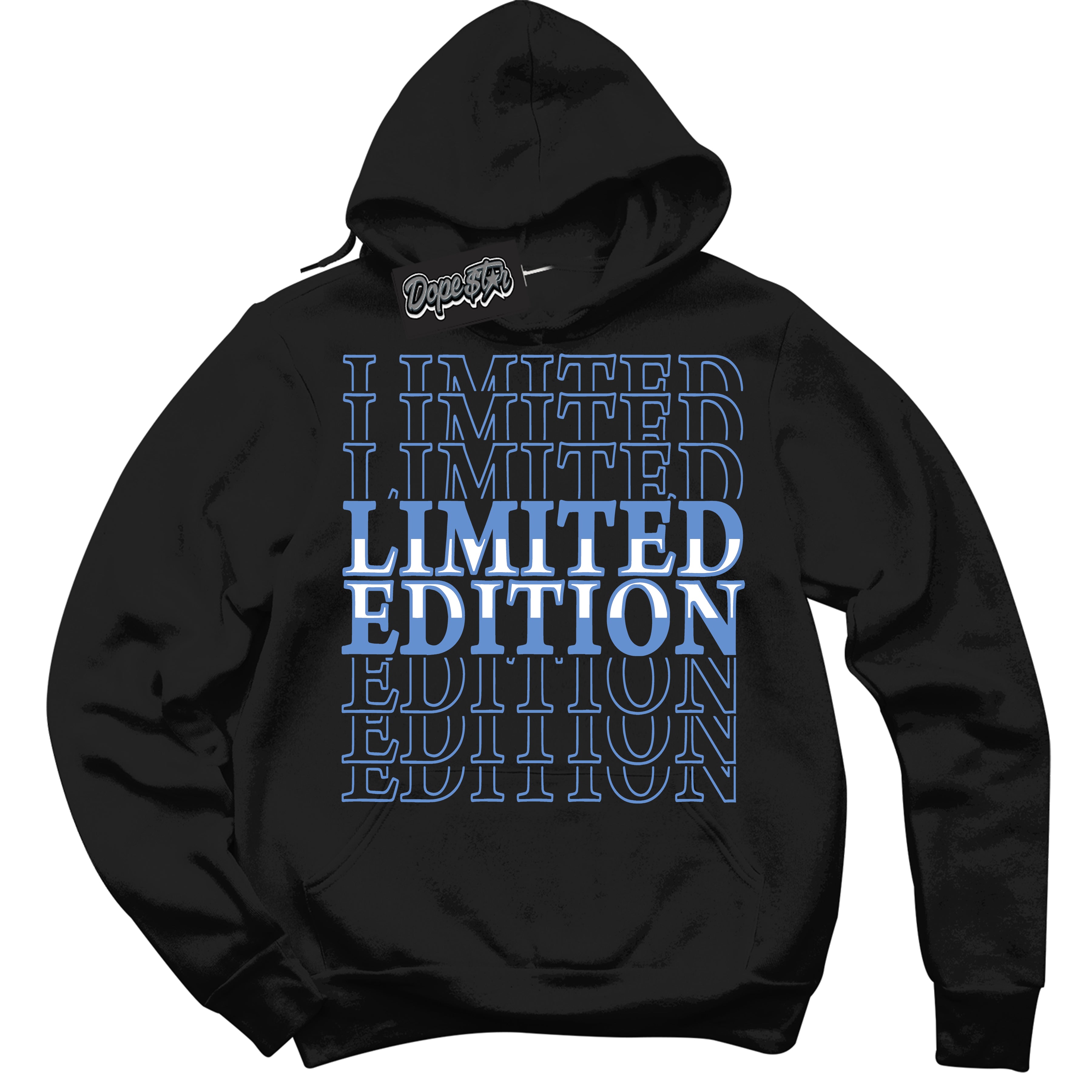 Cool Black Hoodie with “ Limited Edition ” design that Perfectly Matches Polar Blue Dunk.