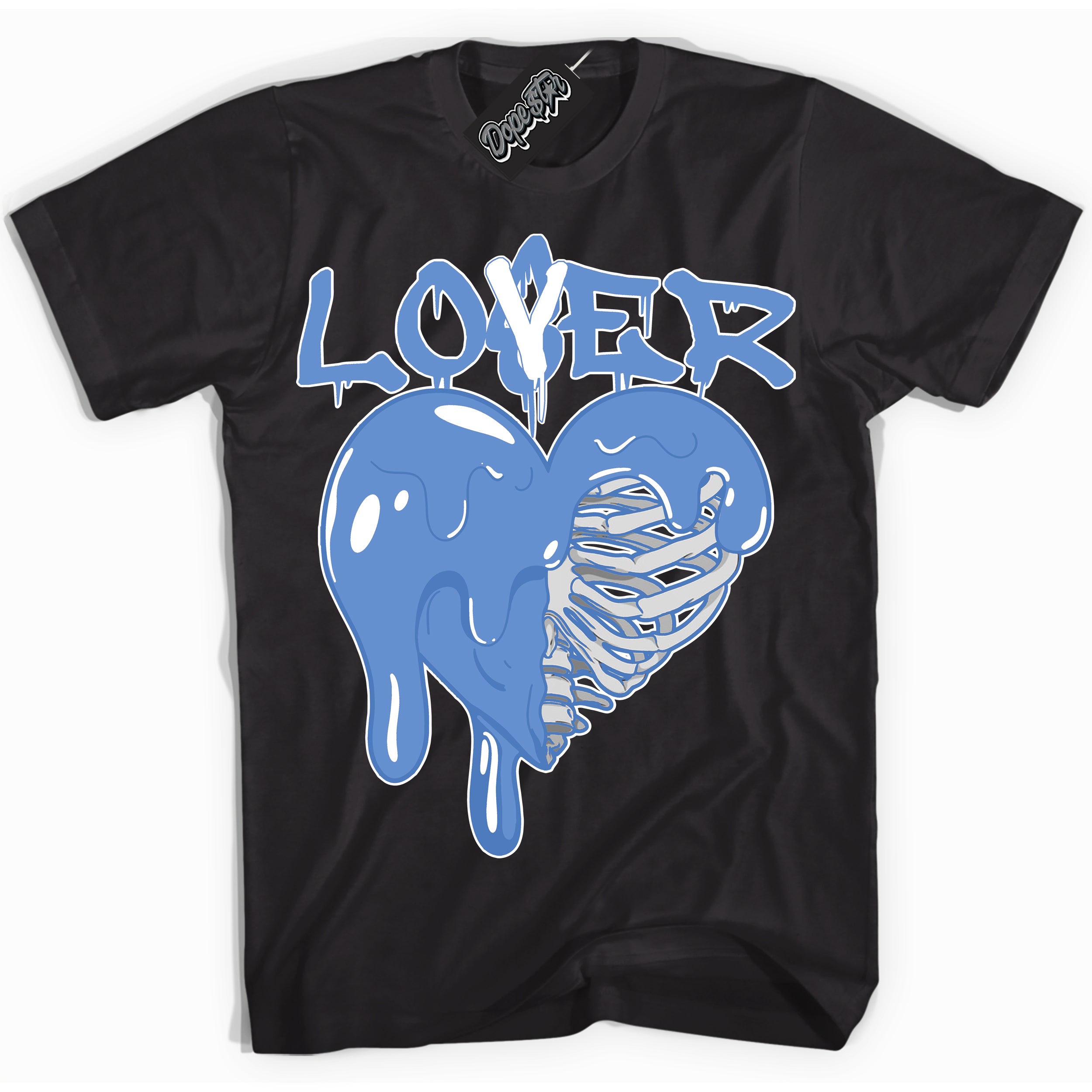 Cool Black Shirt with “ Lover Loser ” design that perfectly matches Polar Blue Dunk.