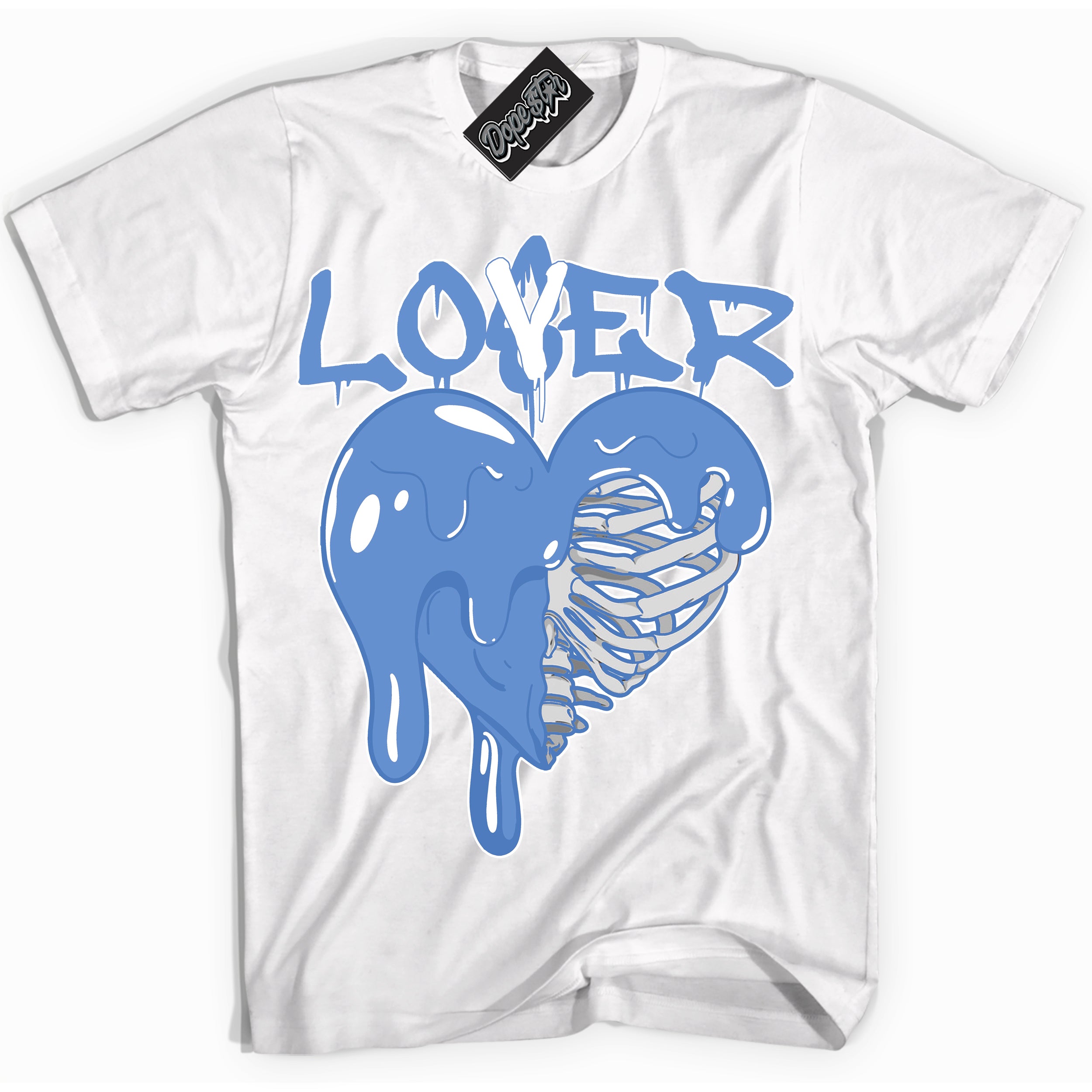 Cool White Shirt with “ Lover Loser ” design that perfectly matches Polar Blue Dunk.