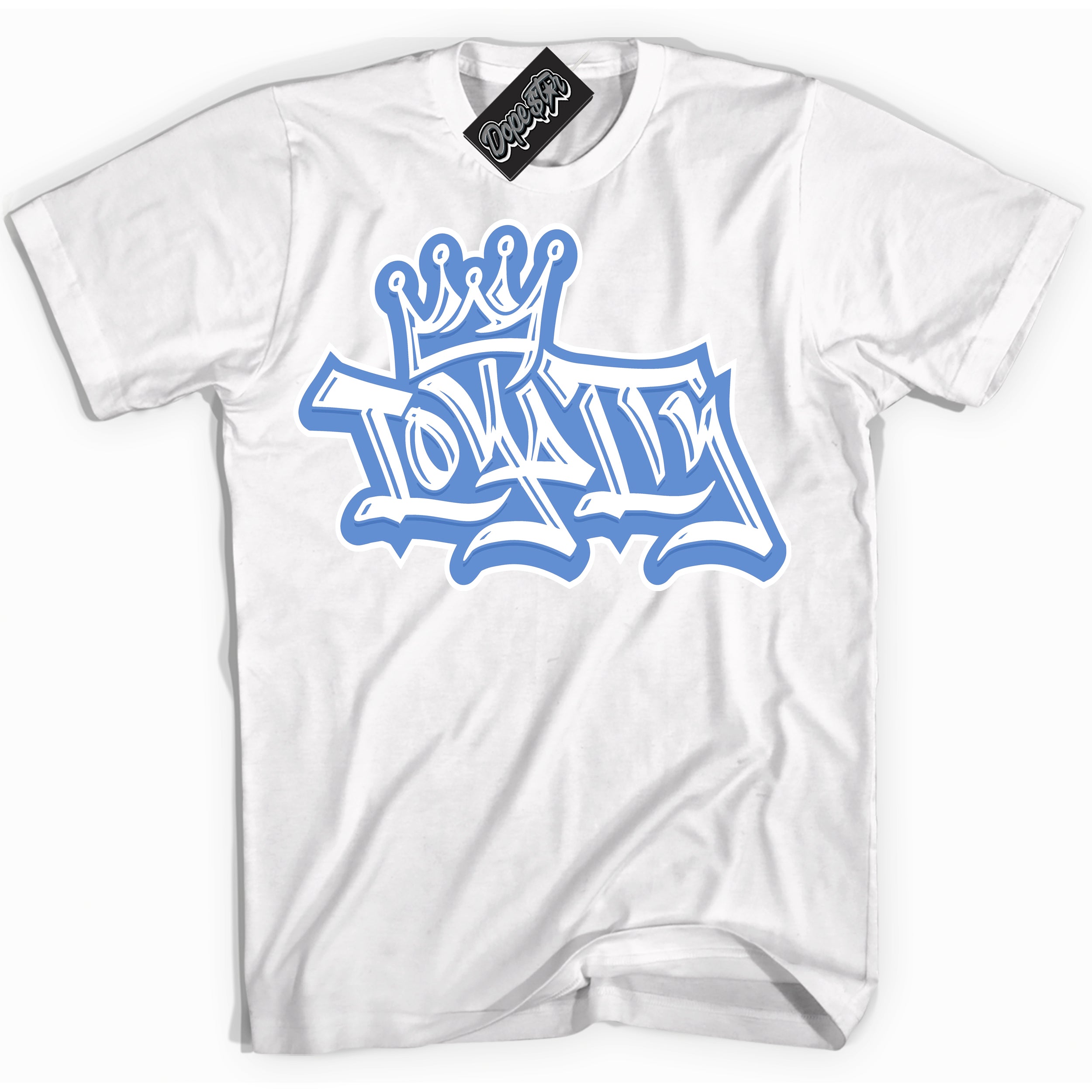 Cool White Shirt with “ Loyalty Crown ” design that perfectly matches Polar Blue Dunk.