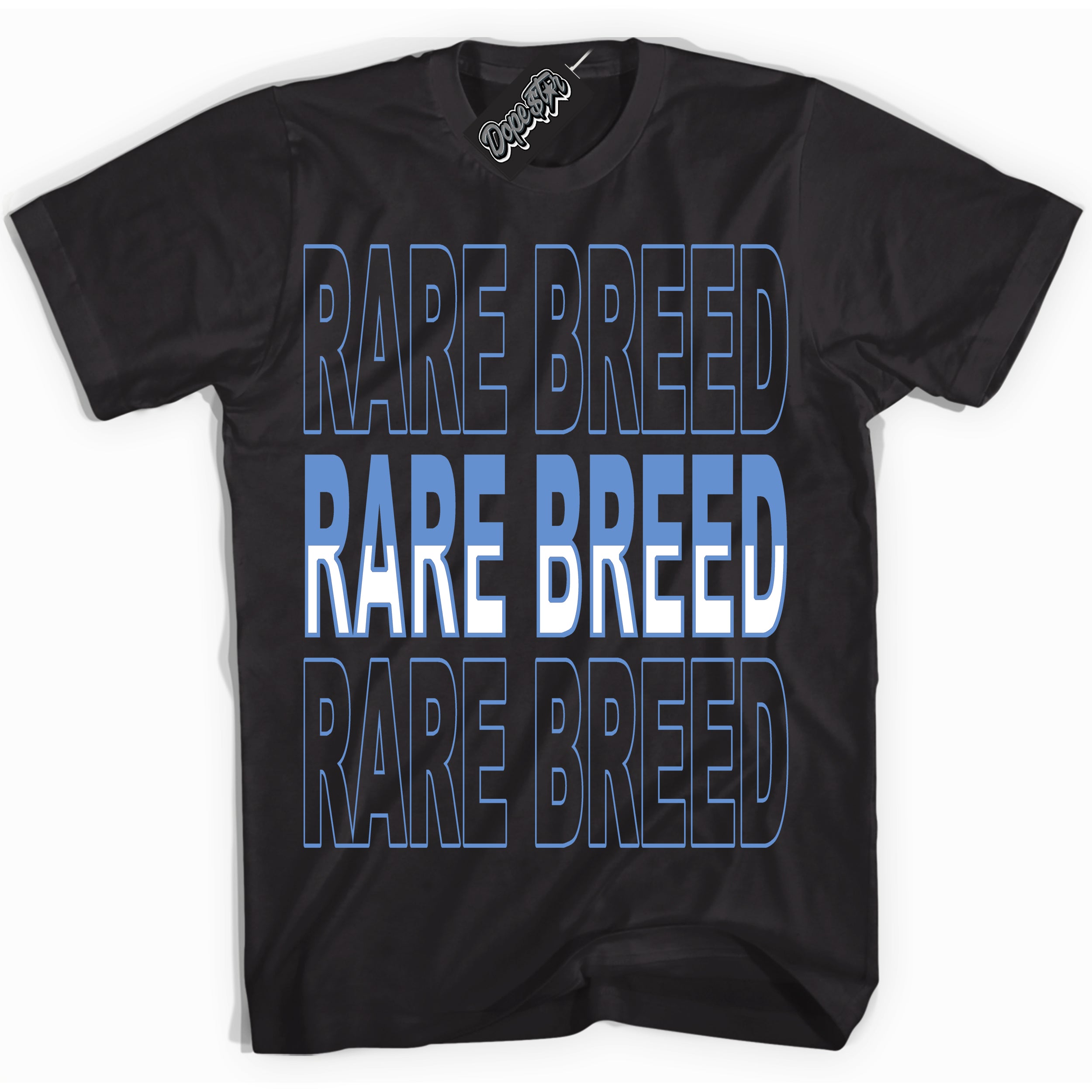 Cool Black Shirt with “ Rare Breed ” design that perfectly matches Polar Blue Dunk.