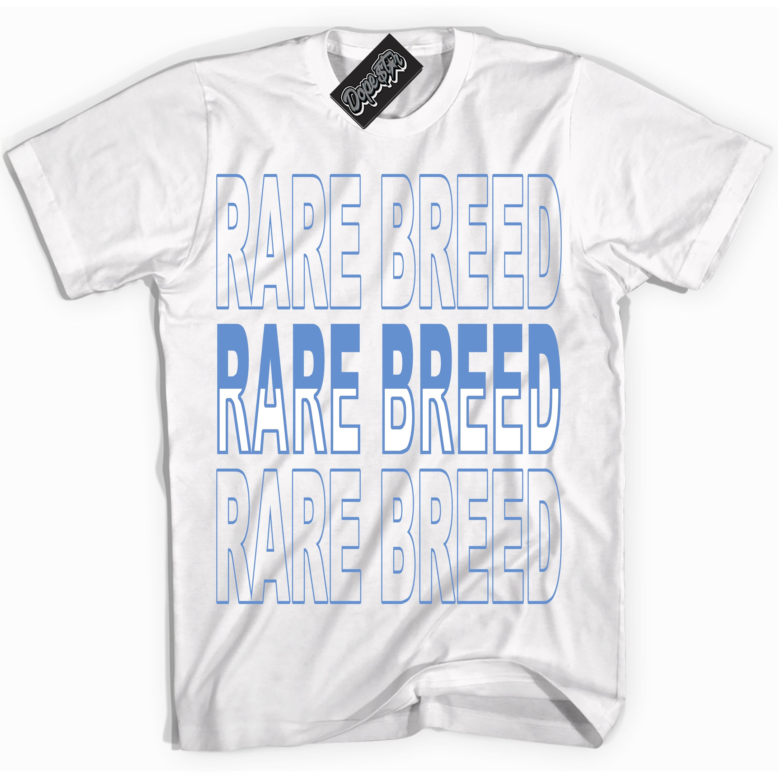 Cool White Shirt with “ Rare Breed ” design that perfectly matches Polar Blue Dunk.