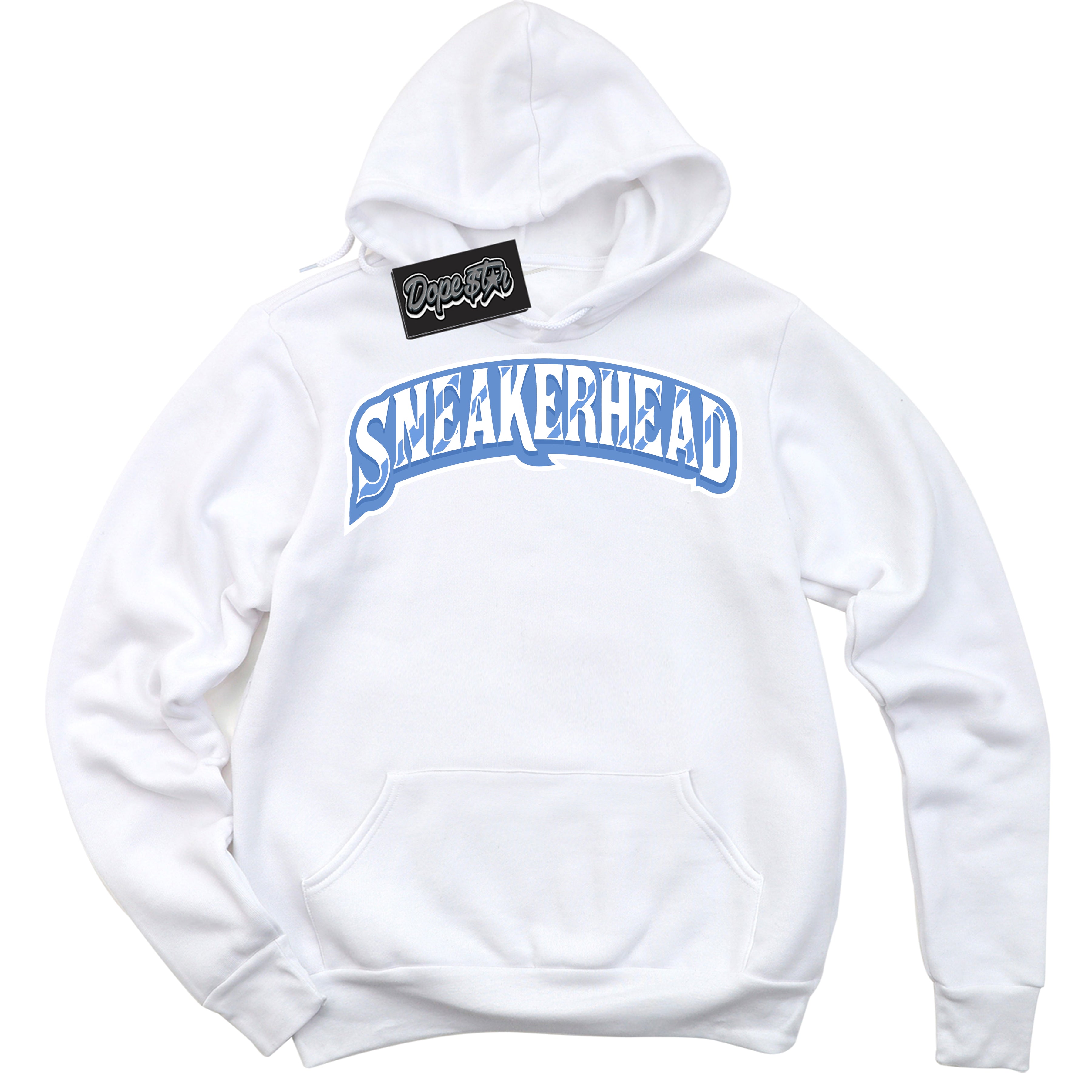 Cool White Hoodie with “ Sneakerhead ” design that Perfectly Matches Polar Blue Dunk.