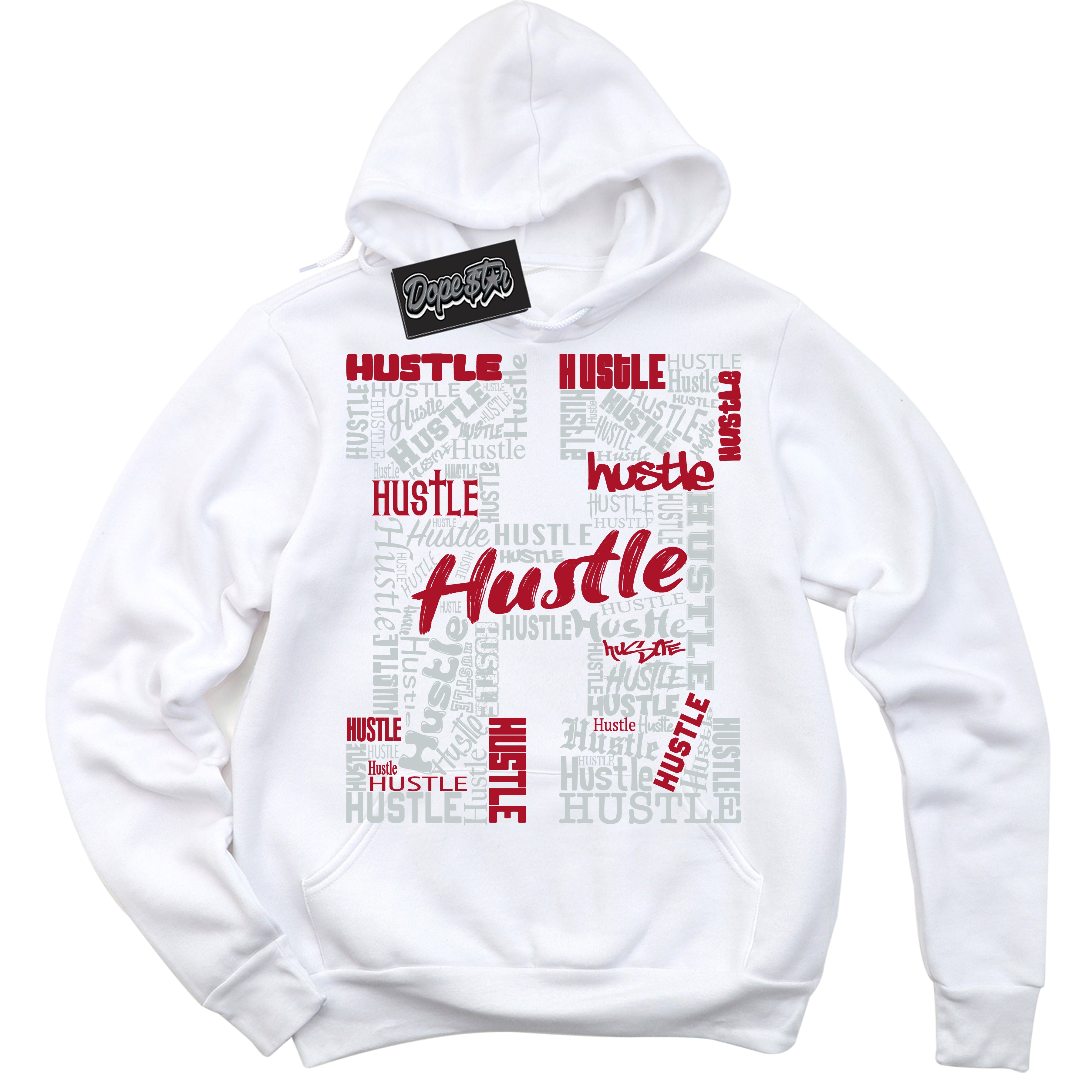 Cool White Hoodie with “ Hustle H ” design that Perfectly Matches Reverse Ultraman Sneakers.