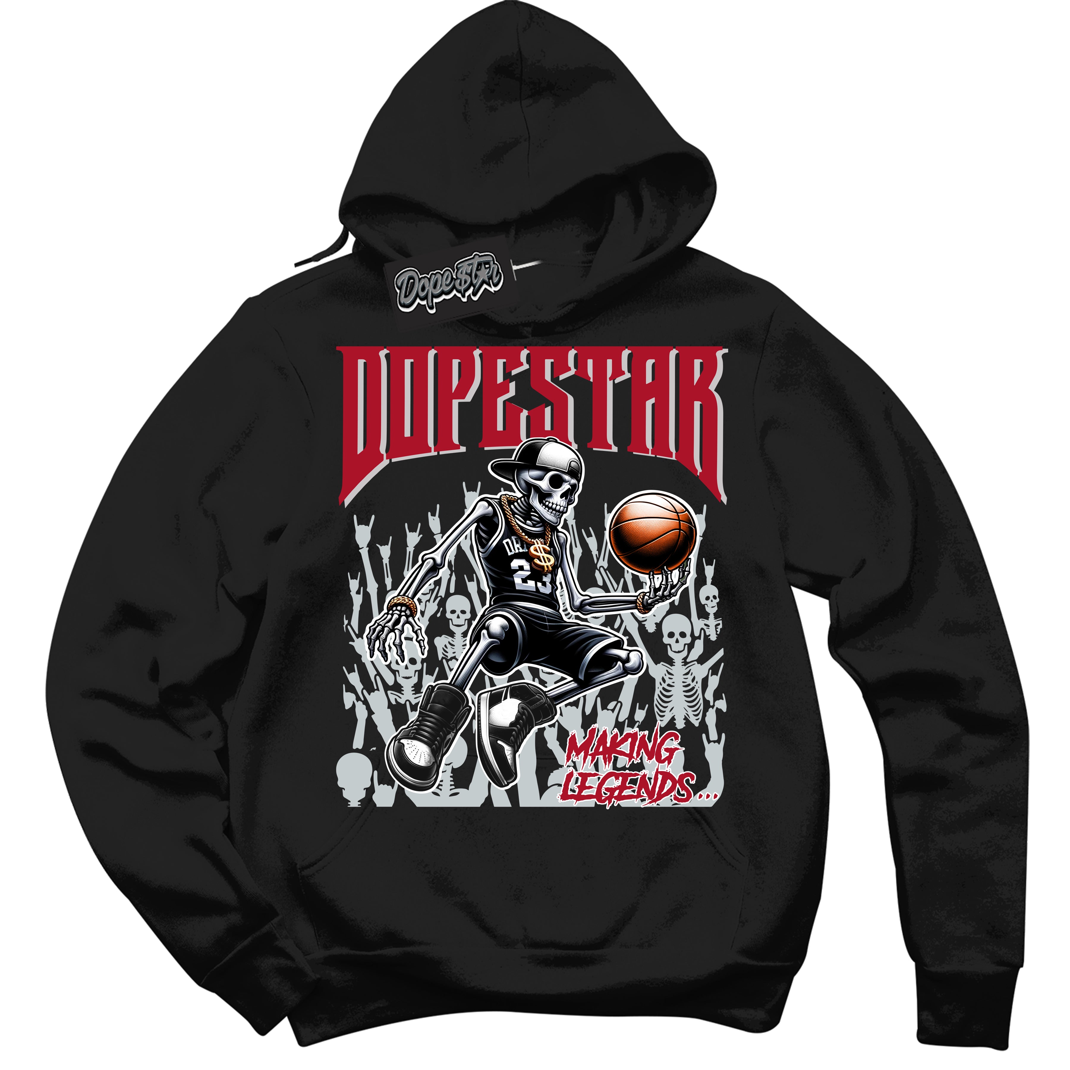 Cool Black Hoodie with “ Making Legends ” design that Perfectly Matches Reverse Ultraman Sneakers.