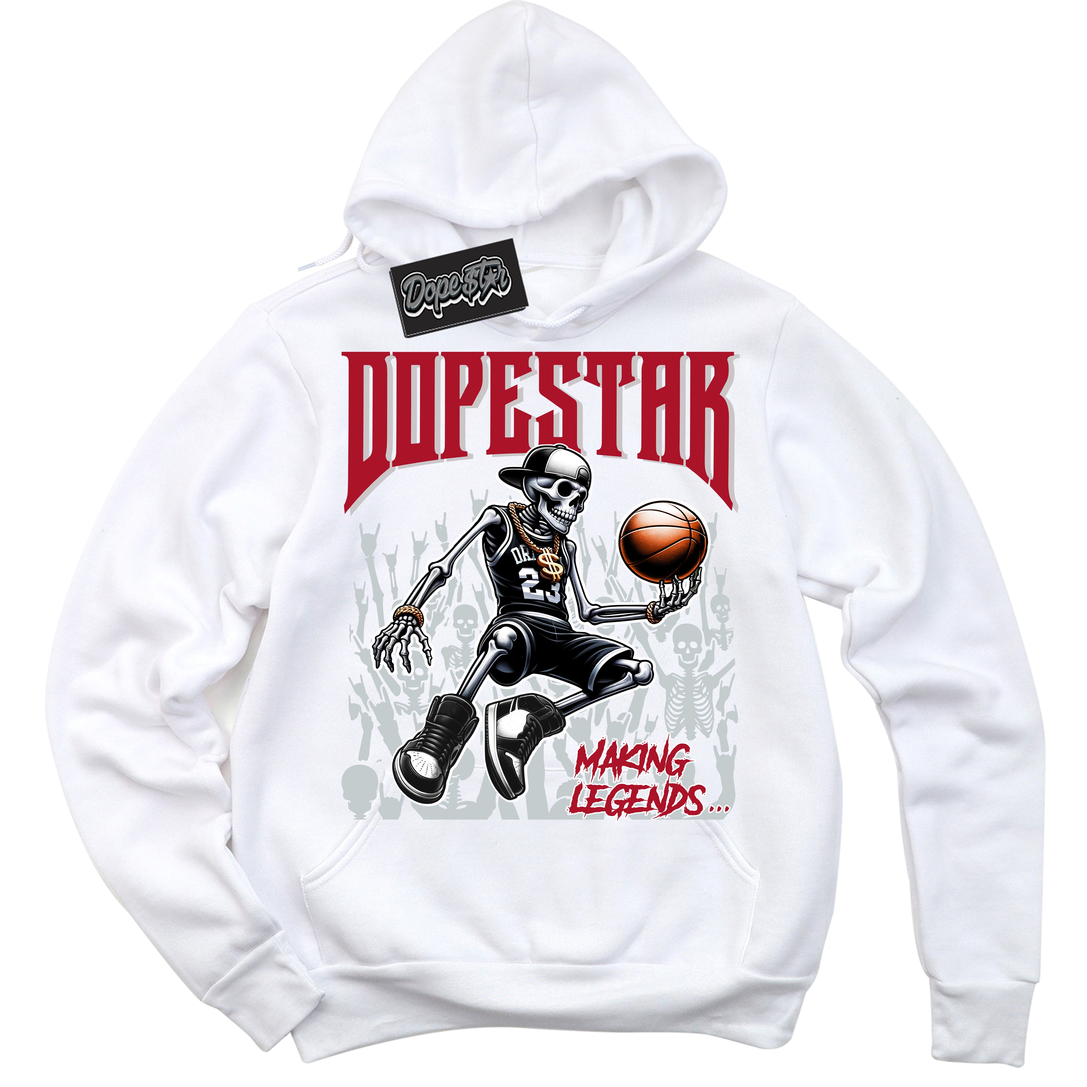 Cool White Hoodie with “ Making Legends ” design that Perfectly Matches Reverse Ultraman Sneakers.