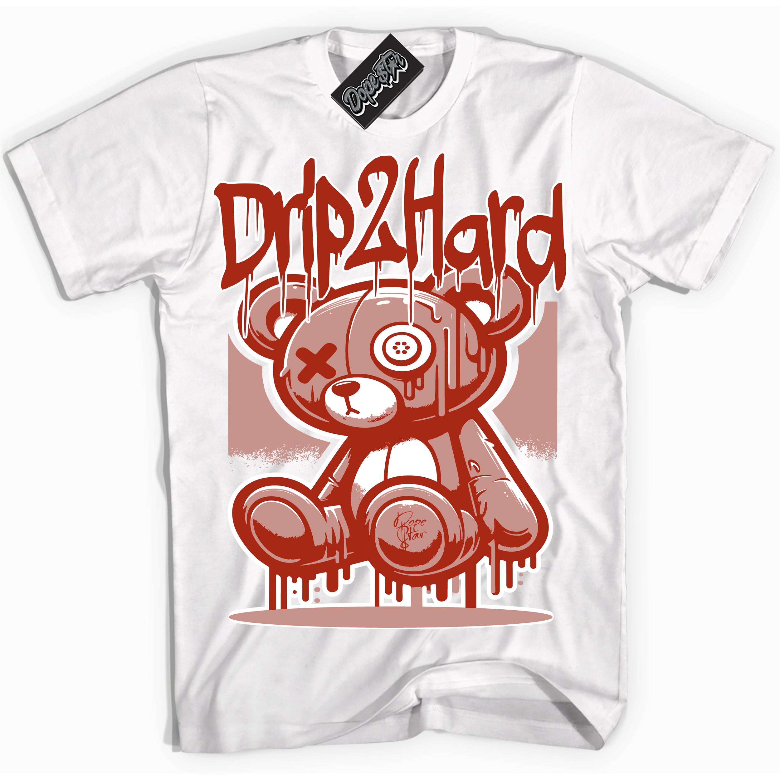 Cool White Shirt with “ Drip 2 Hard ” design that perfectly matches Red Stardust Dunk.
