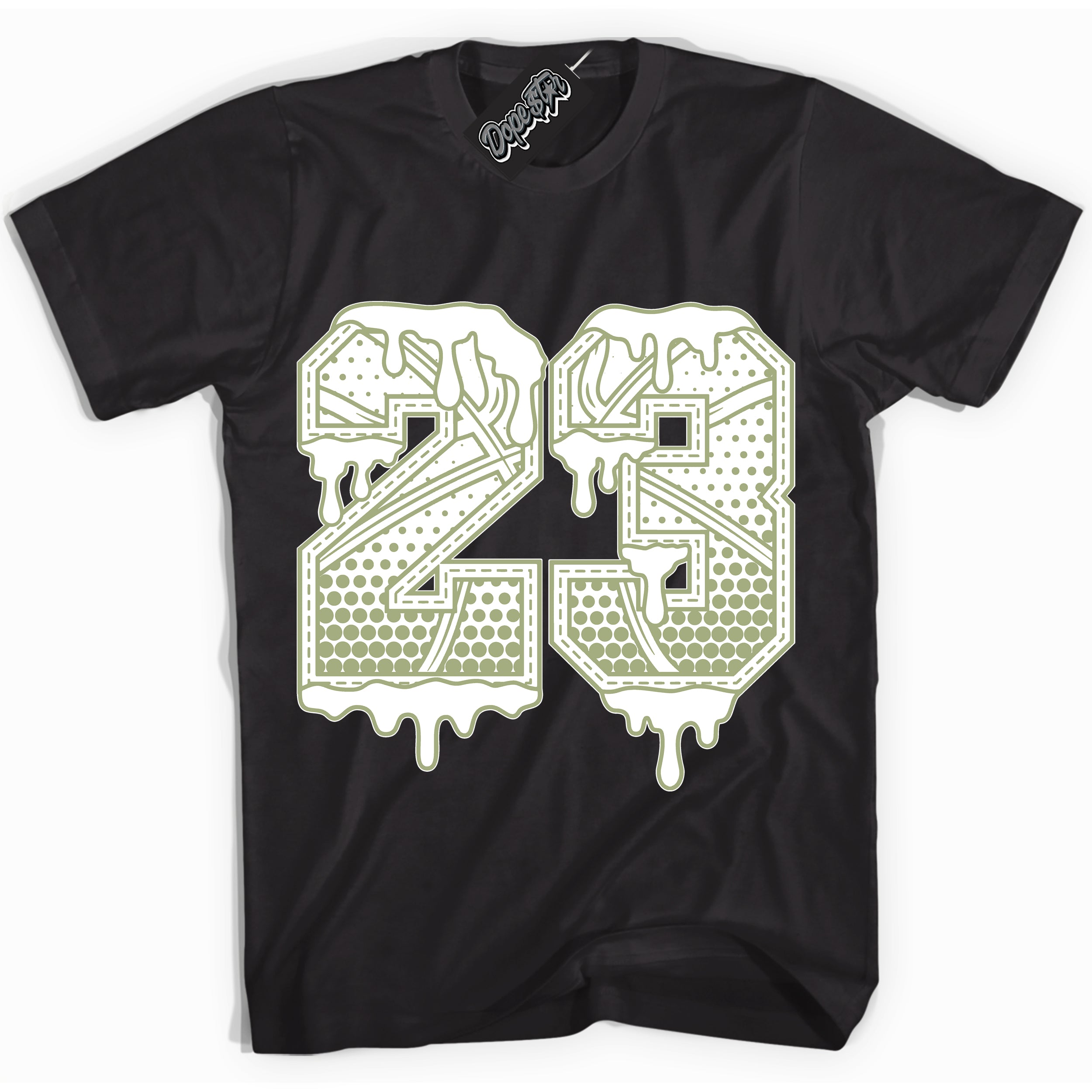 Cool Black Shirt with “ 23 Ball ” design that perfectly matches Safari Oil Green Dunk.