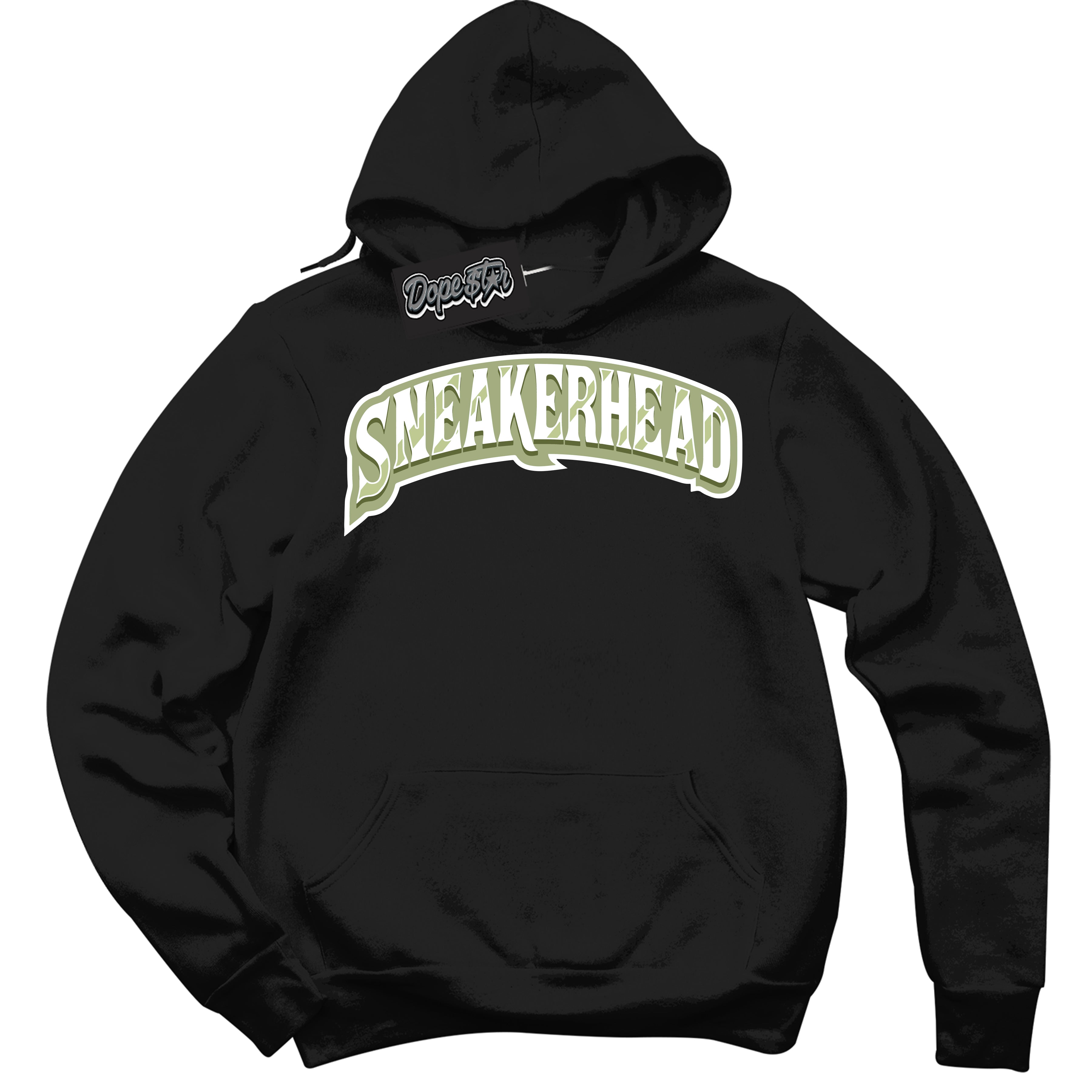 Cool Black Hoodie with “ Sneakerhead ” design that Perfectly Matches Safari Oil Green Dunk.